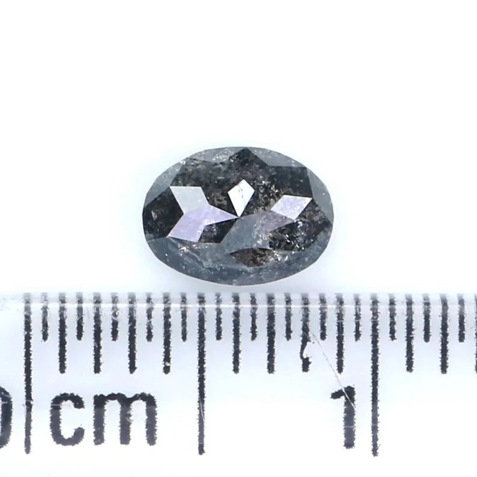 0.40 CT Natural Loose Oval Shape Diamond Salt And Pepper Oval Diamond 5.50 MM Natural Loose Black Grey Color Oval Rose Cut Diamond NQ2116