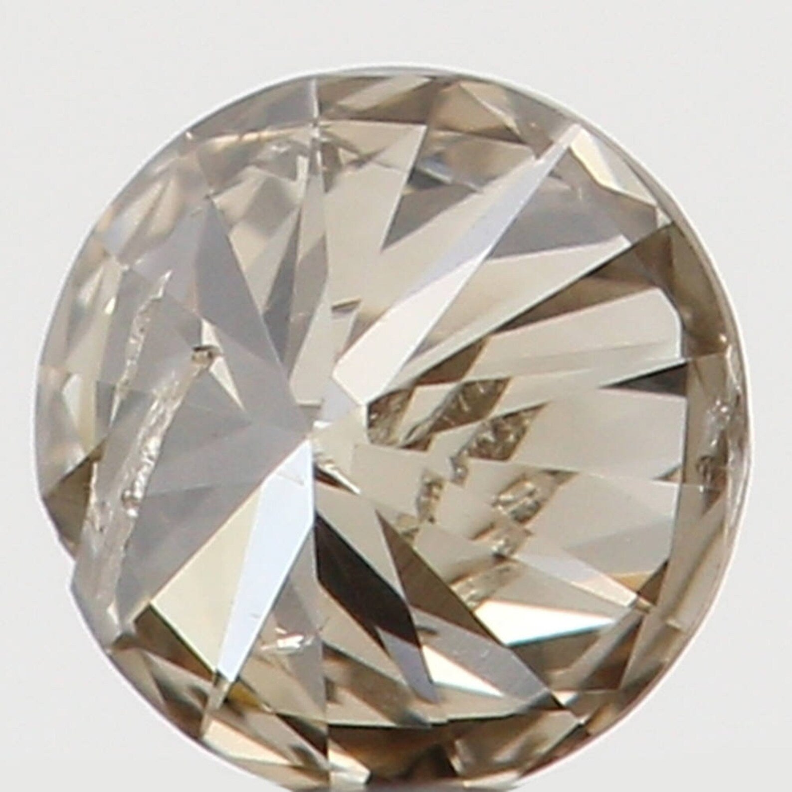 0.09 Ct Natural Loose Diamond Round Brown Color SI1 Clarity 2.80 MM N7670