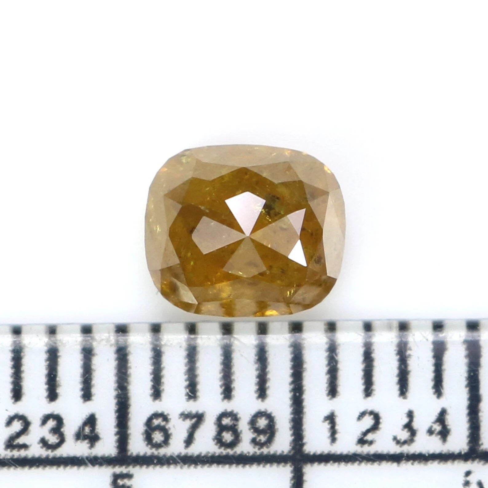 1.18 CT Natural Loose Cushion Shape Diamond Yellow Color Cushion Cut Diamond 5.75 MM Natural Loose Cushion Shape Rose Cut Diamond NQ2236