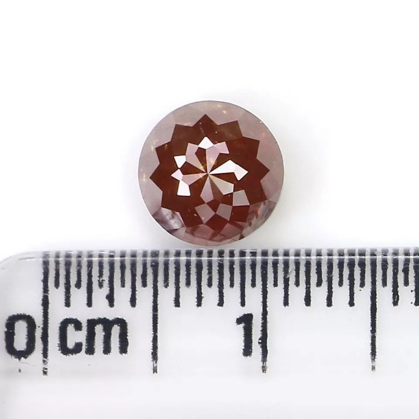 1.43 Ct Natural Loose Round Shape Diamond Brown Color Round Cut Diamond 6.65 MM Natural Diamond Brown Color Round Rose Cut Diamond NQ580