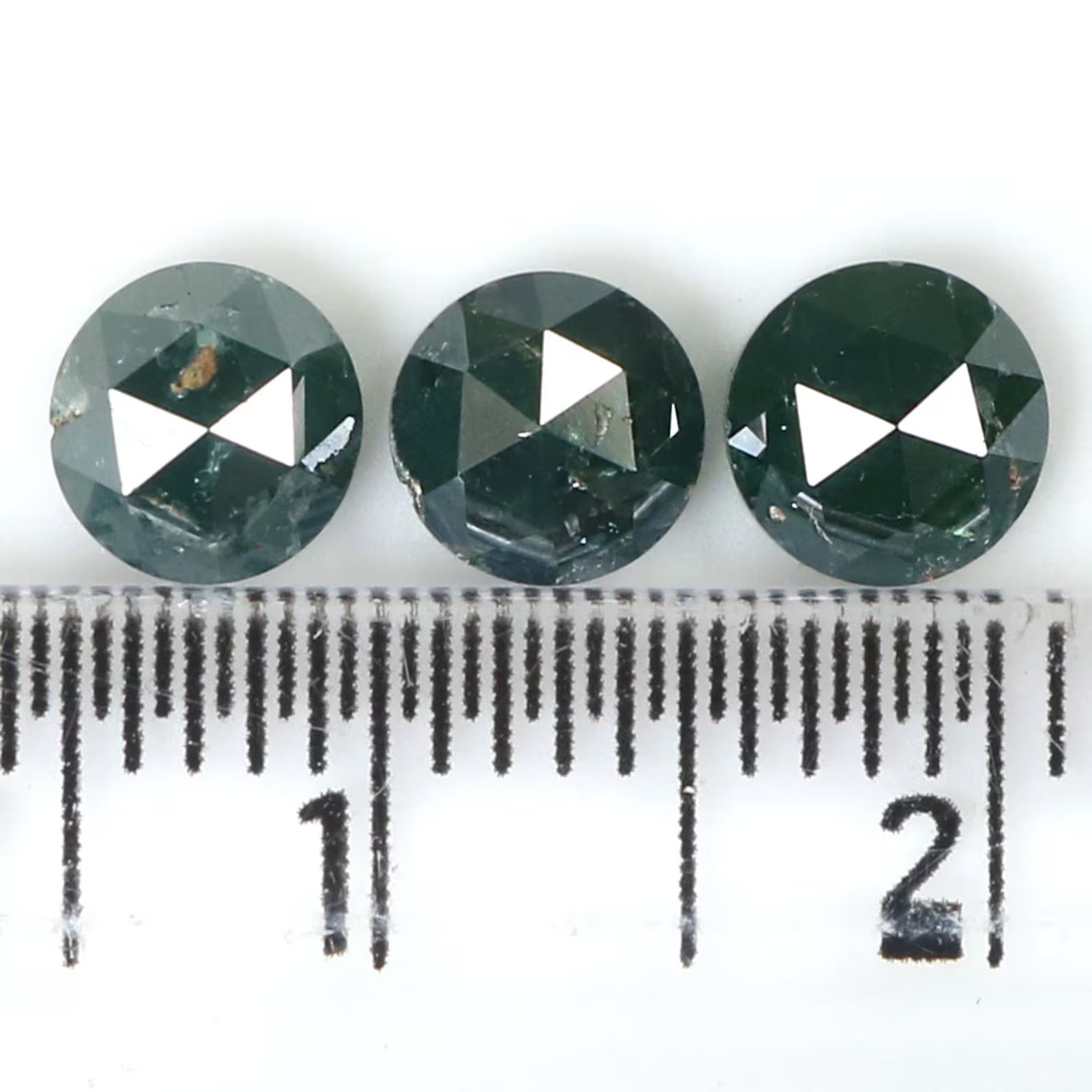 Natural Loose Rose Cut Blue Color Diamond 2.12 CT 5.00 MM Round Rose Cut Shape Diamond N269