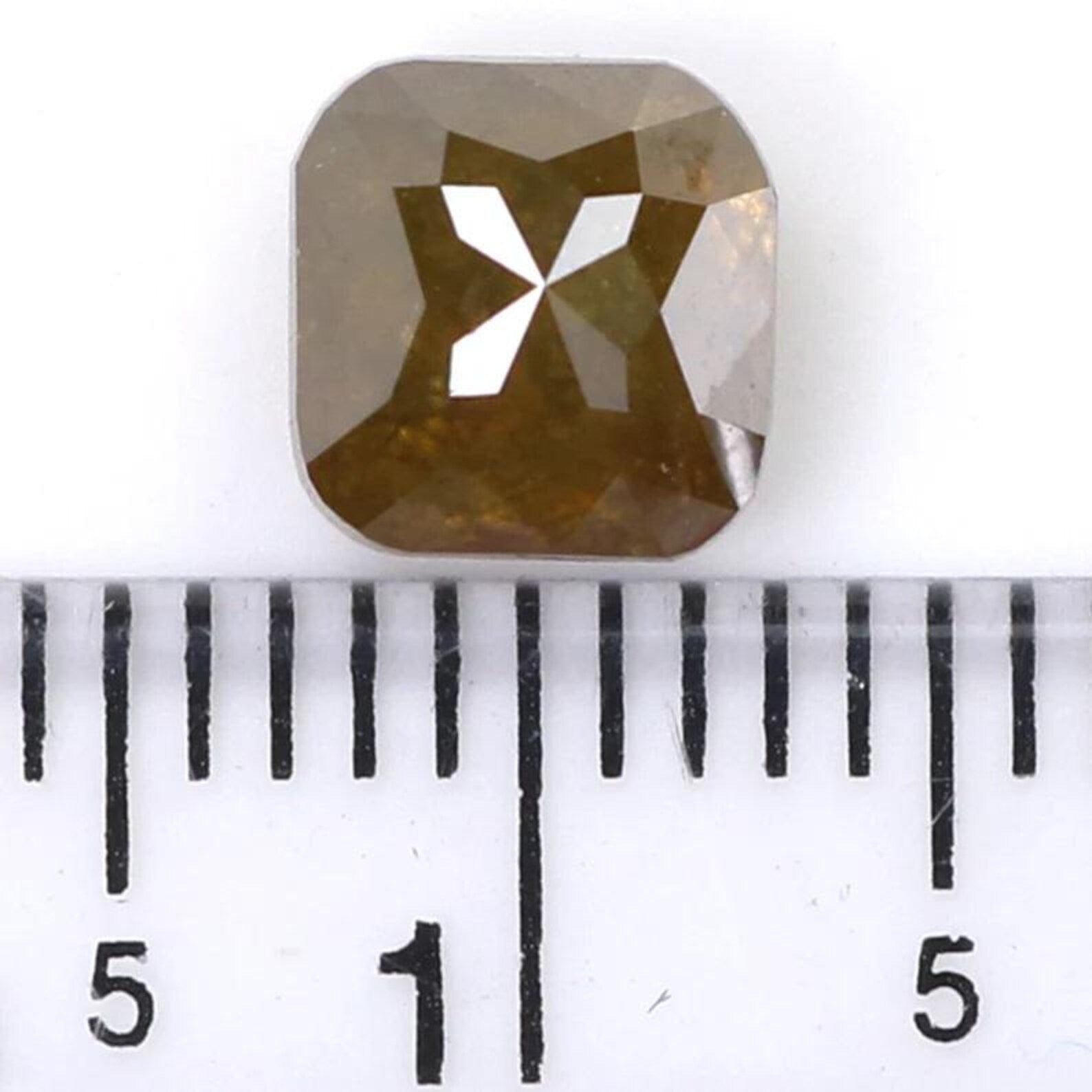 1.63 CT Natural Loose Cushion Shape Diamond Green Color Cushion Cut Diamond 6.10 MM Natural Yellow Color Cushion Rose Cut Diamond NQ8864
