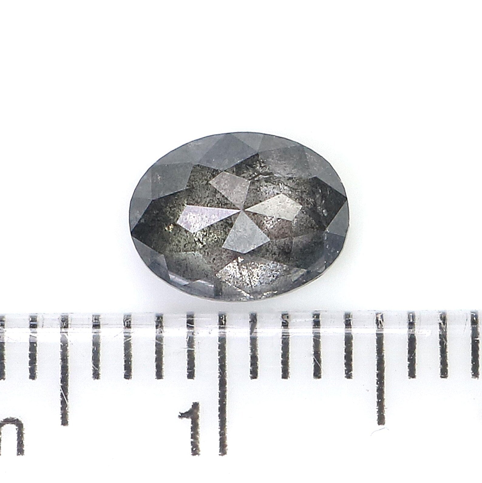 0.98 CT Natural Loose Oval Shape Diamond Salt And Pepper Oval Cut Diamond 7.00 MM Natural Loose Diamond Black Grey Oval Shape Diamond QN1306