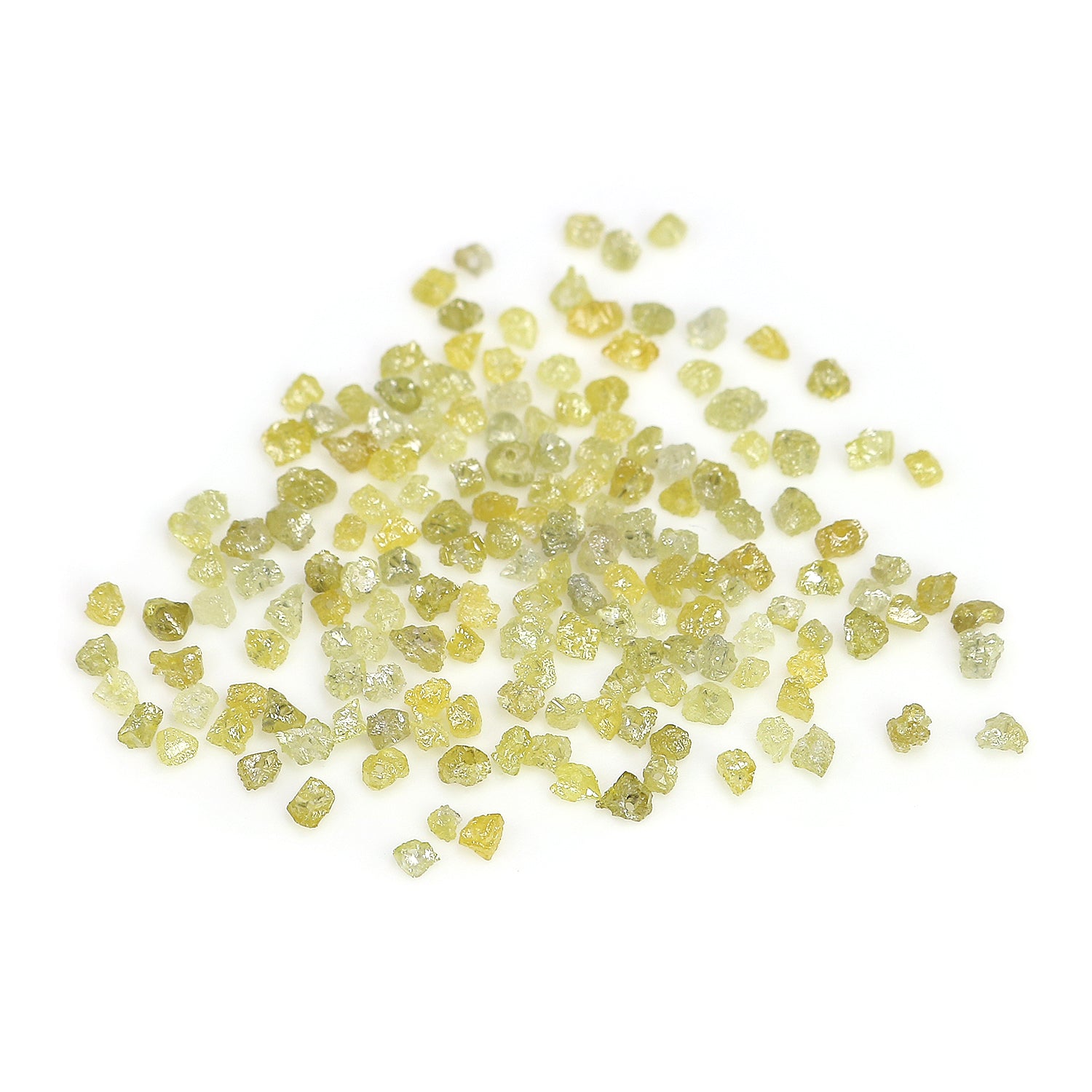 Natural Loose Rough Diamond Yellow Color Rough Bead Diamond 1.30 to 2.50 MM 5.00 Ct Lot Uncut Drilled Bead Rough Irregular Cut Diamond Q77-1
