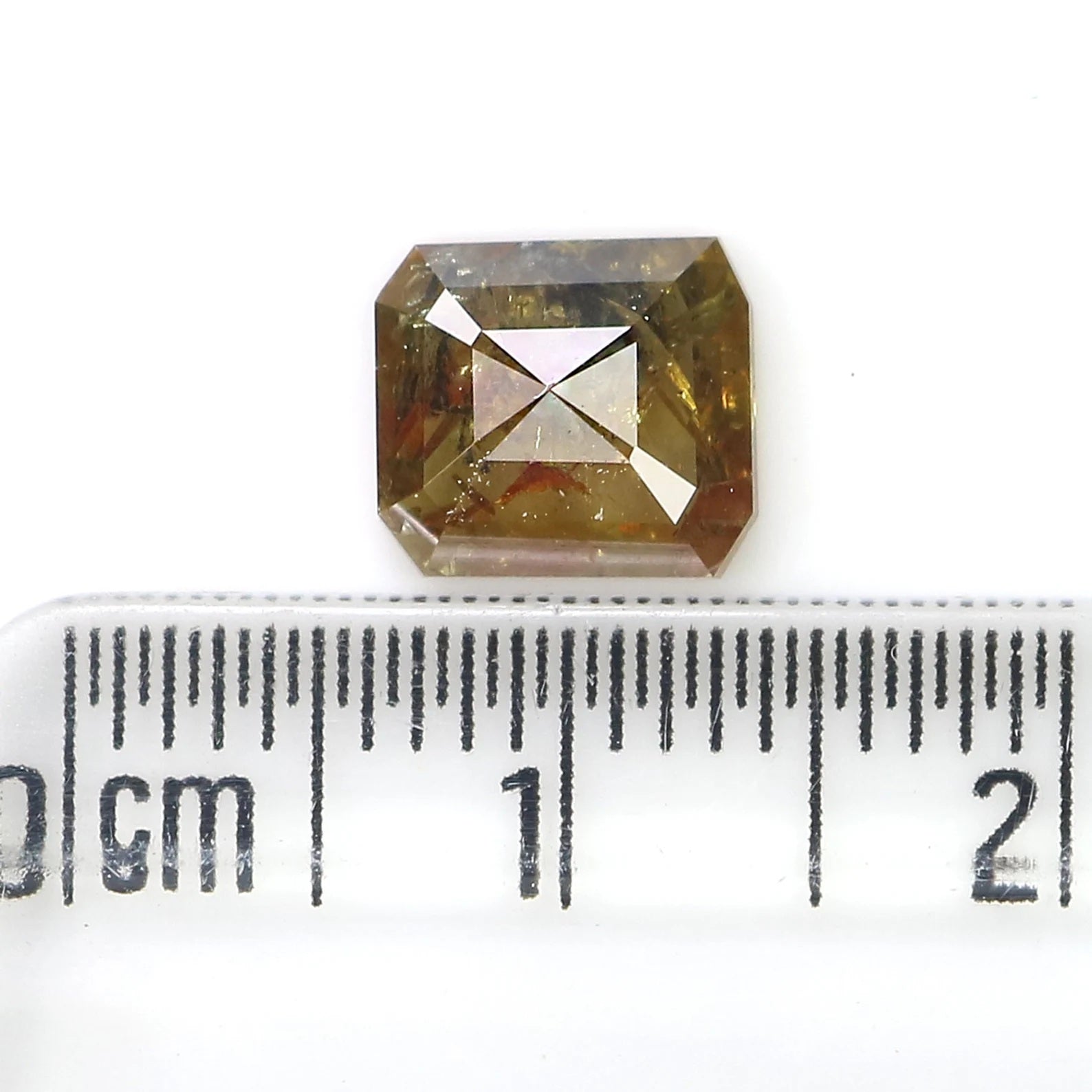 1.46 CT Natural Loose Radiant Shape Diamond Brown Color Radiant Cut Diamond Diamond 7.60 MM Natural Loose Radiant Rose Cut Diamond QN9224