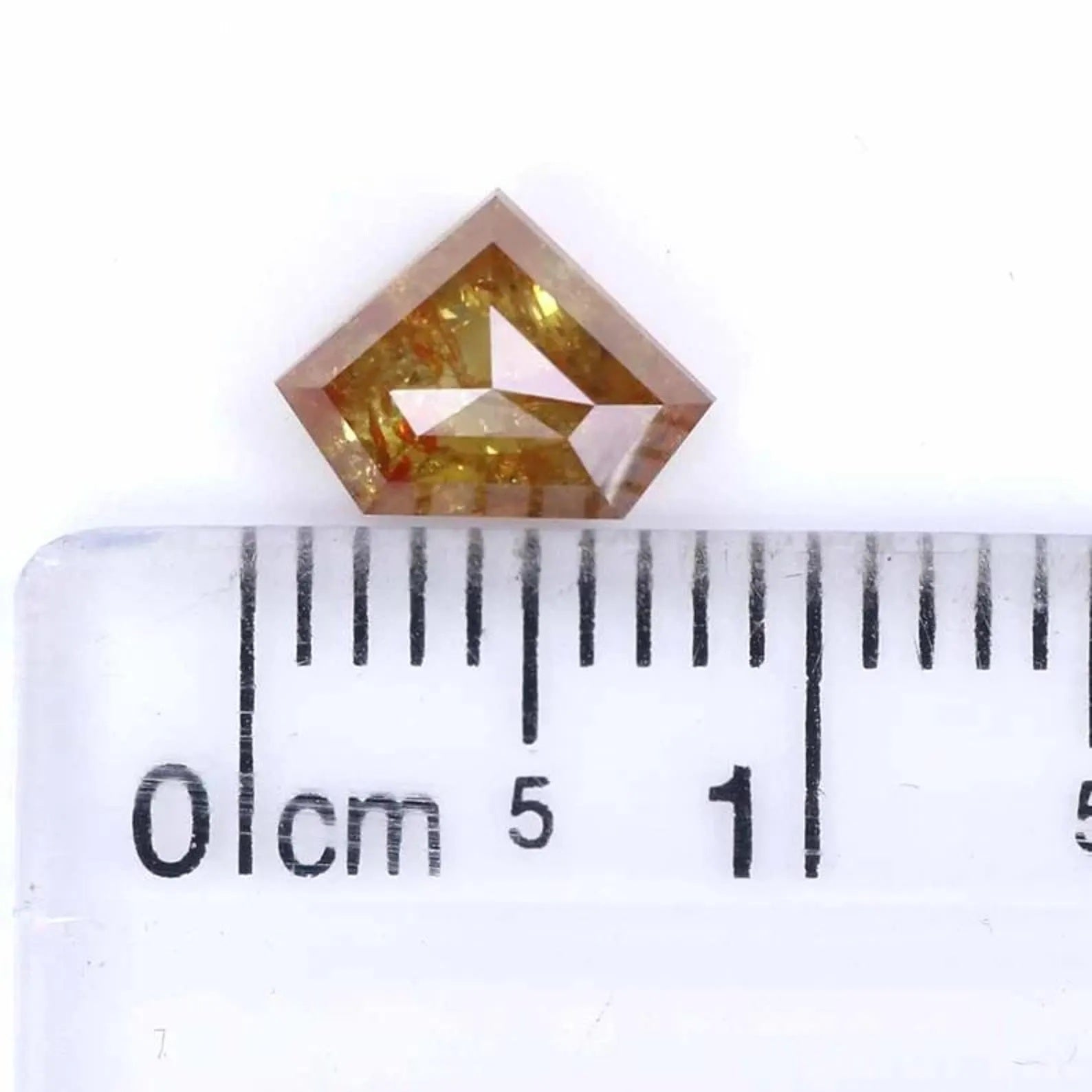 1.03 CT Natural Loose Shield Shape Diamond Yellow Color Shield Cut Diamond 5.80 MM Natural Loose Brown Color Shield Rose Cut Diamond NQ987