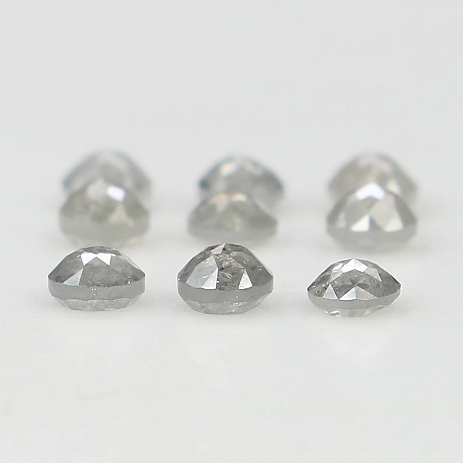 0.98 CT Natural Loose Round Shape Diamond Grey Color Round Diamond 2.70 MM Natural Loose Diamond Grey Color Round Rose Cut Diamond NQ2556