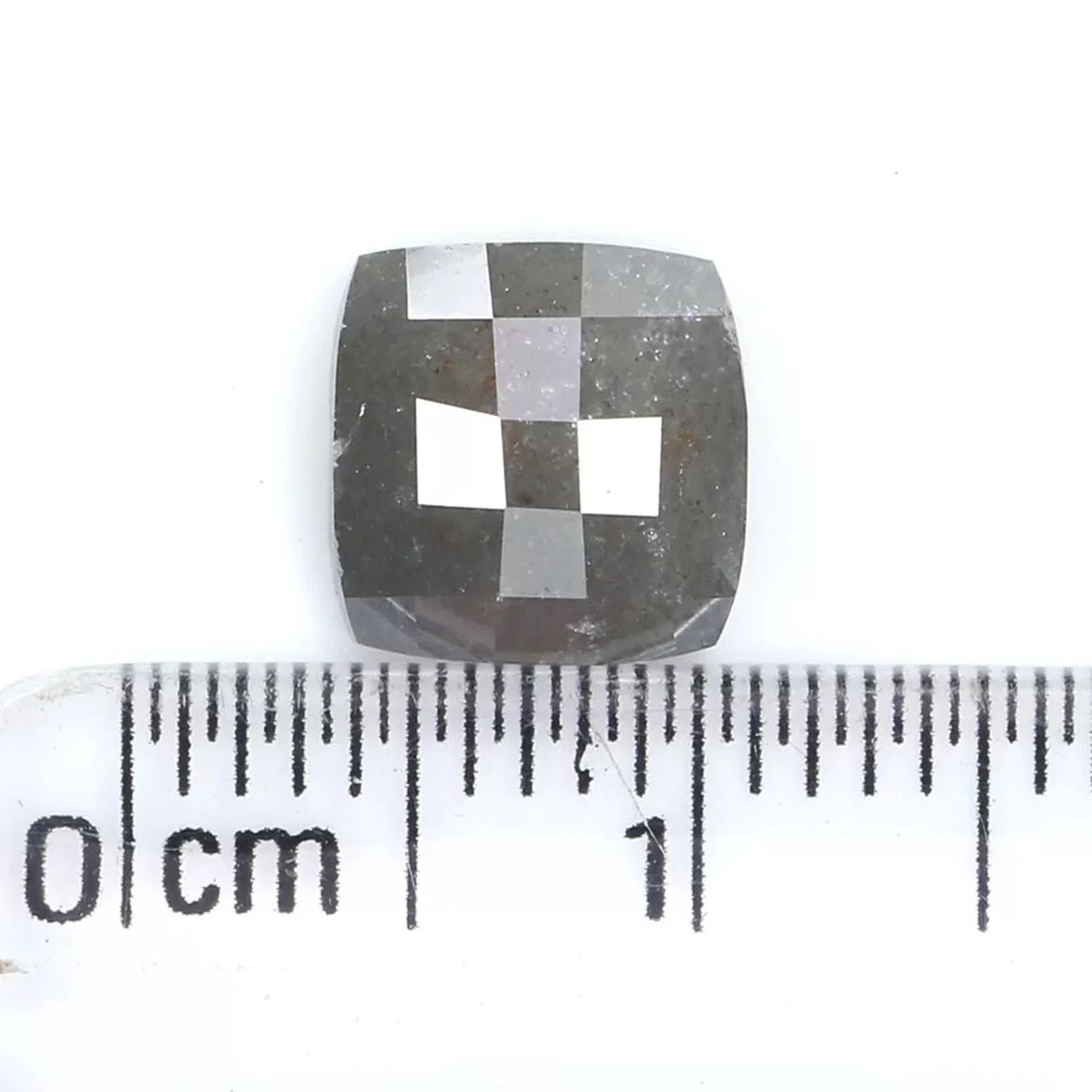 1.84 CT Natural Loose Cushion Shape Diamond Grey Color Cushion Diamond 7.35 MM Natural Diamond Grey Color Cushion Rose Cut Diamond NQ6507