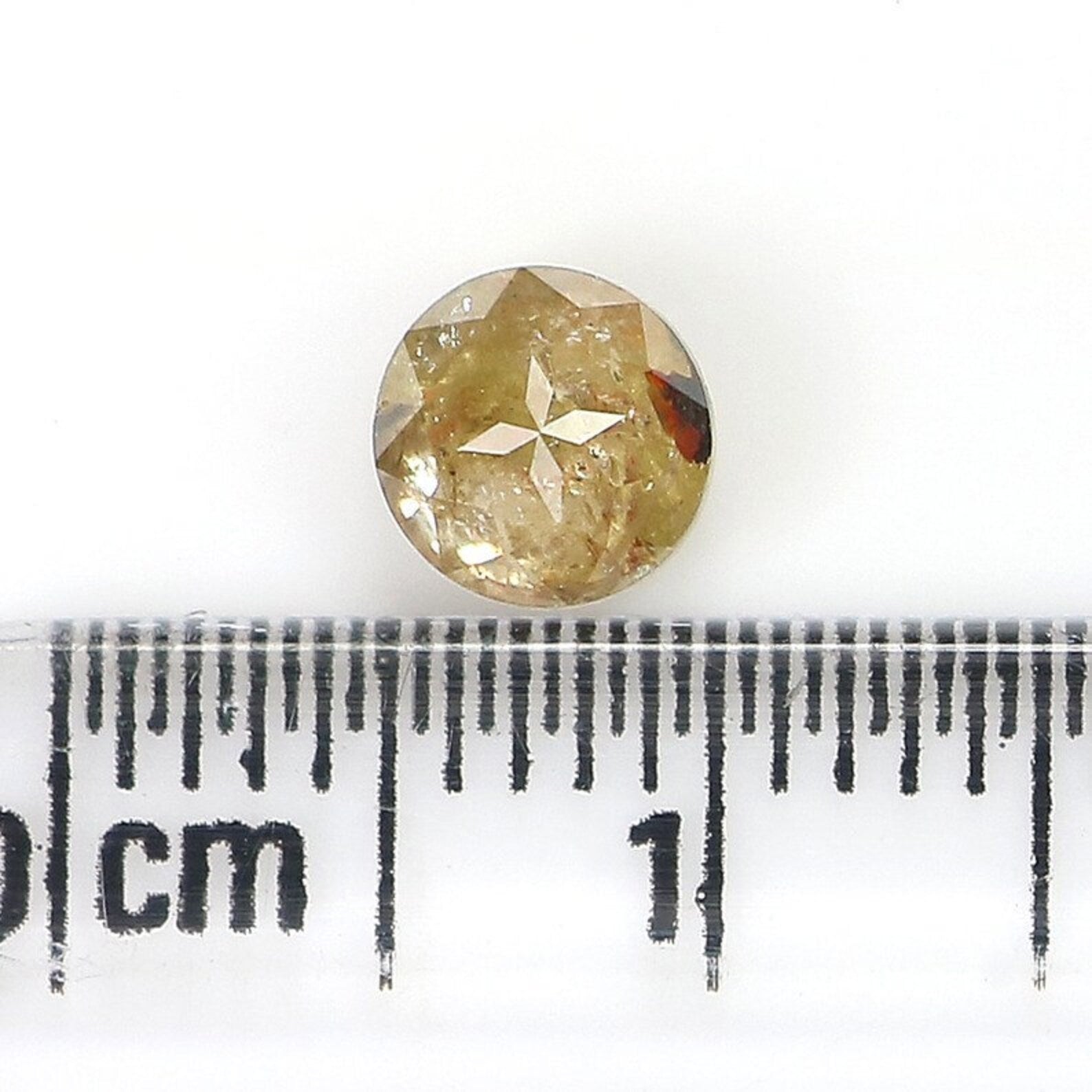 0.81 CT Natural Loose Round Diamond Grey Yellow Color Rose Cut Diamond 5.25 MM Natural Loose Diamond Grey Yellow Color Round Rose Cut NQ349