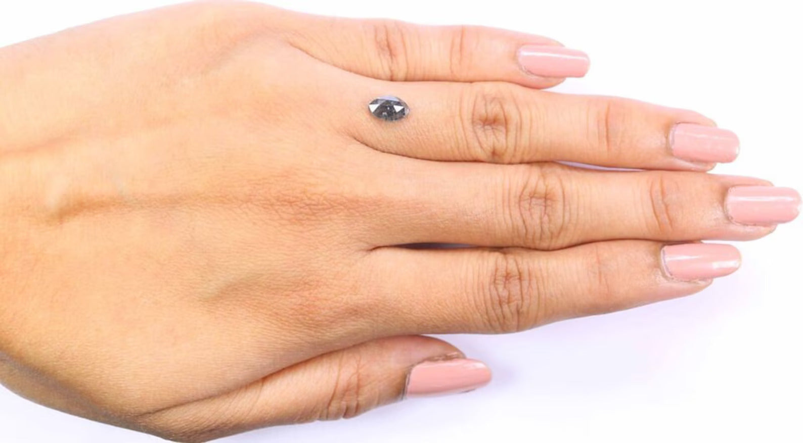 0.76 CT Natural Loose Marquise Diamond Salt And Pepper Diamond 7.40 MM Natural Loose Black Grey Diamond Marquise Rose Cut Diamond NQ9255