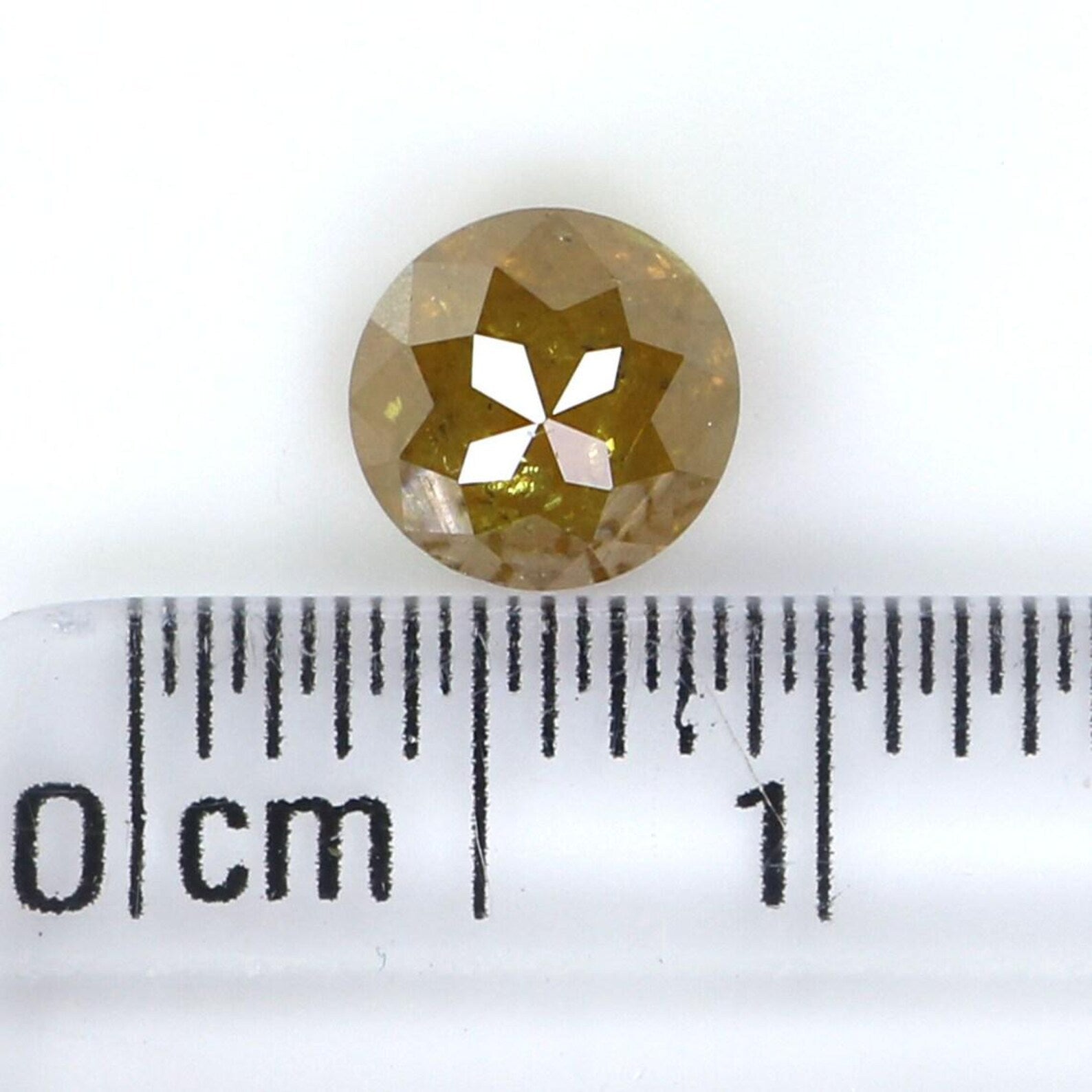 0.94 CT Natural Loose Round Shape Diamond Yellow Color Round Cut Diamond 5.50 MM Natural Loose Yellow Color Round Rose Cut Diamond NQ9643