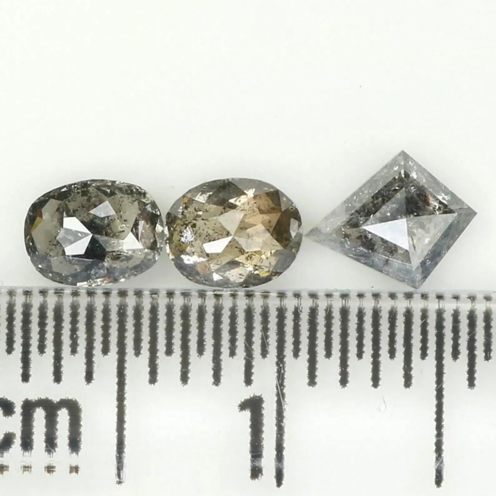 0.85 Ct Natural Loose Mix Shape Diamond Salt And Pepper Mix Shape Diamond 4.40 MM Natural Black Grey Color Mix Shape Rose Cut Diamond QN1213