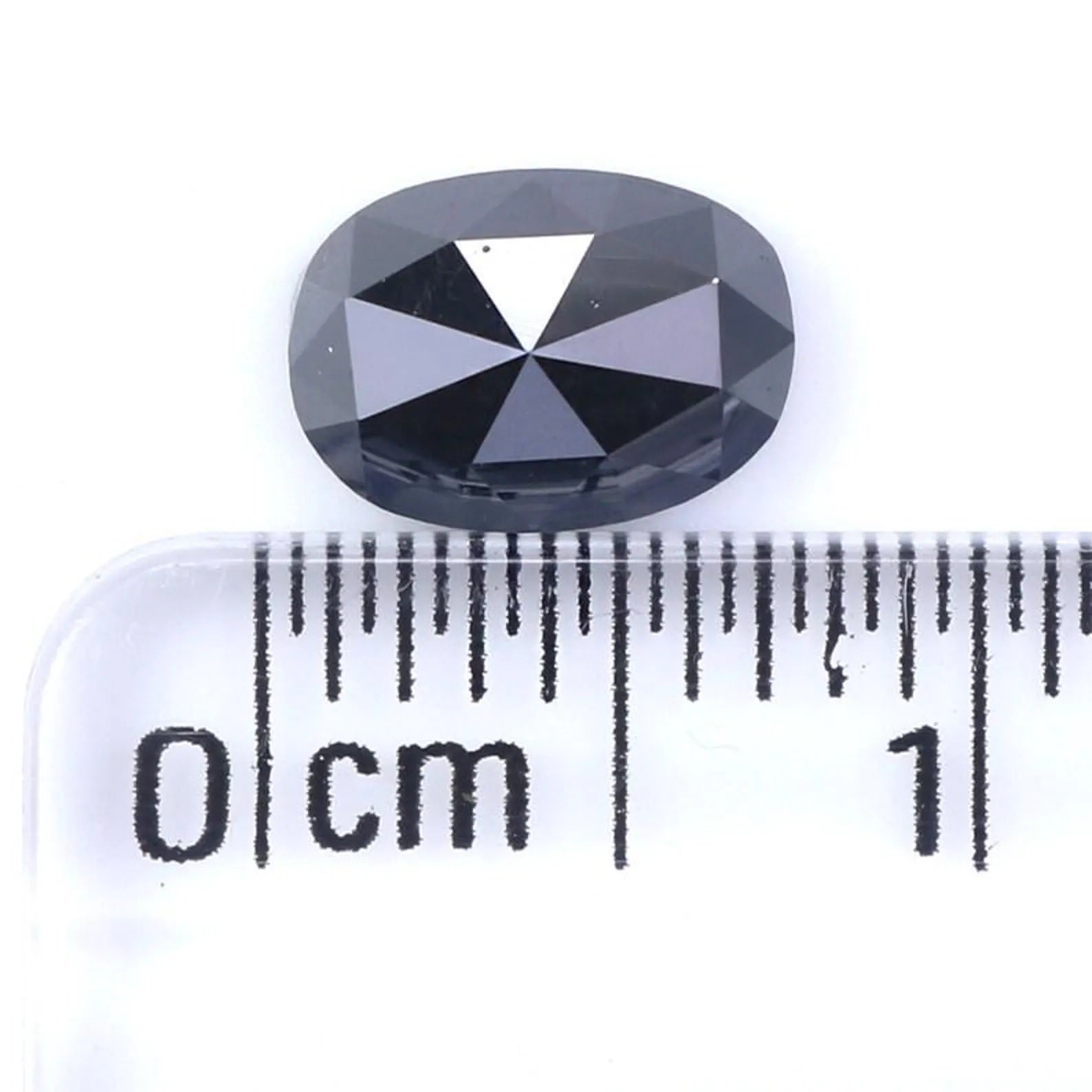 0.97 CT Natural Loose Oval Shape Diamond Black Color Oval Cut Diamond 7.05 MM Natural Loose Black Color Oval Rose Cut Diamond NQ1970