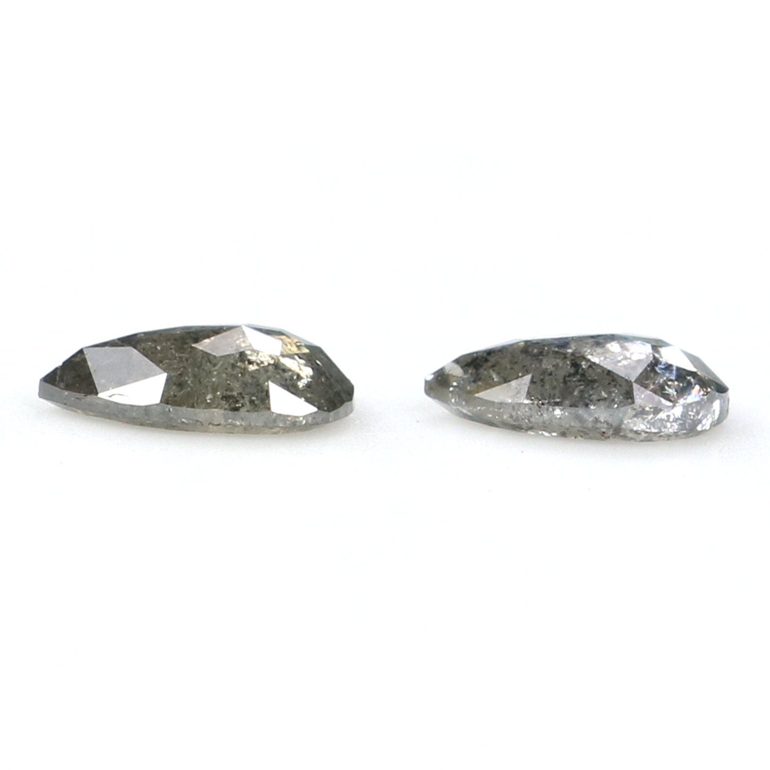 Natural Loose Pear Diamond, Salt And Pepper Pear Diamond, Natural Loose Diamond, Pear Rose Cut Diamond, 0.50 CT Pear Shape Diamond, KDN2277