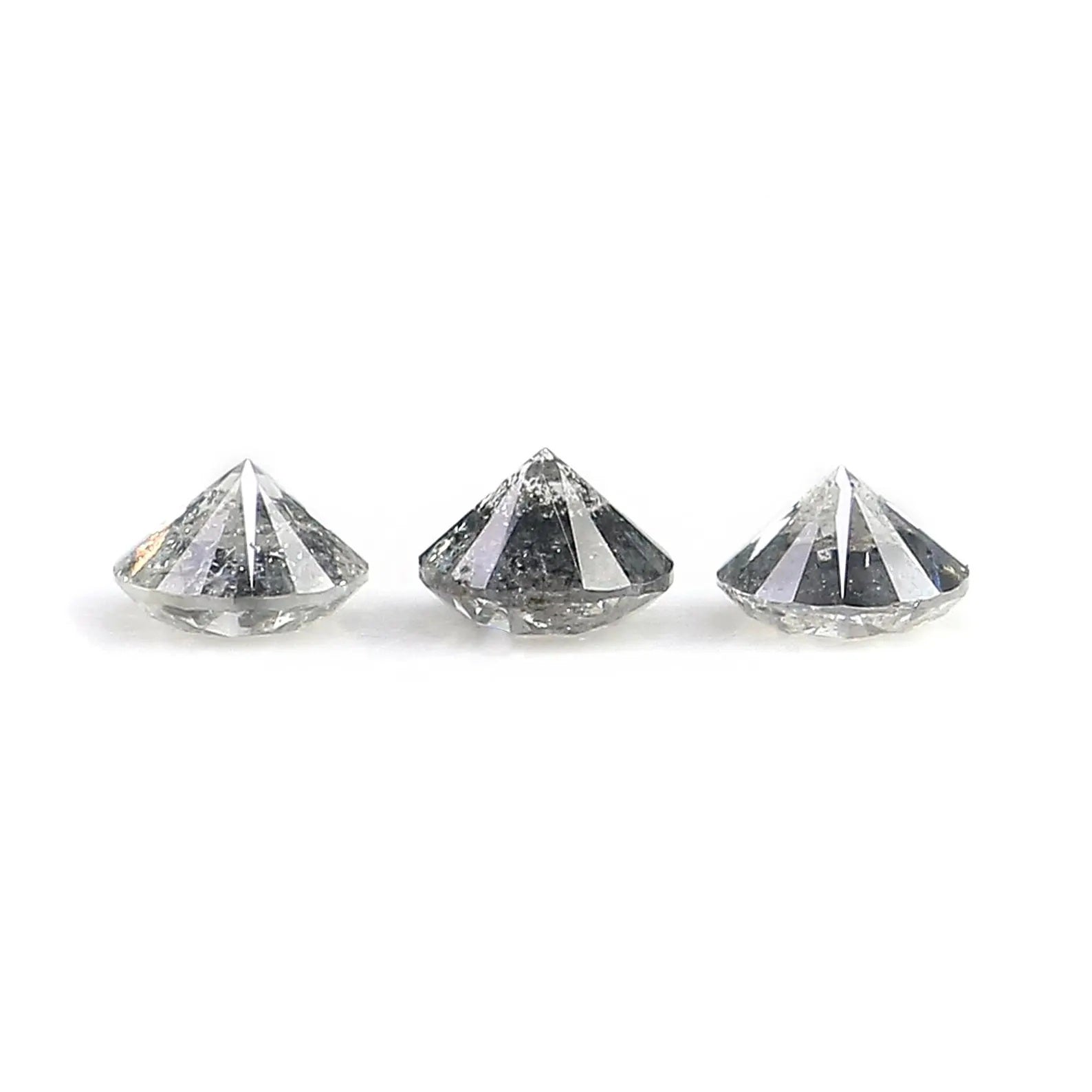 0.56 Ct Natural Loose Round Shape Diamond Salt And Pepper Round Diamond 3.50 MM Natural Black Grey Color Round Brilliant Cut Diamond NQ8397