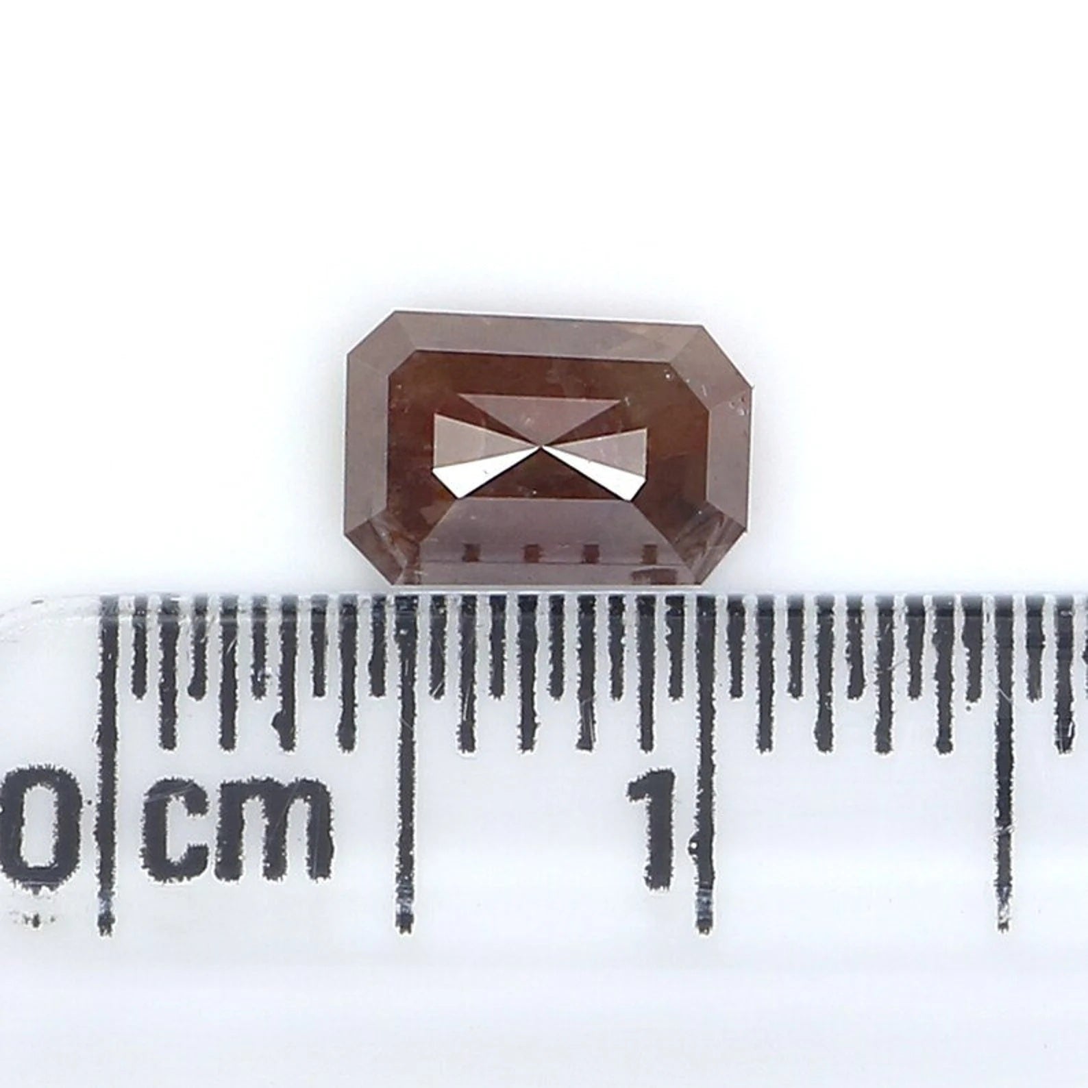 1.08 CT Natural Loose Emerald Shape Diamond Brown Color Emerald Diamond 6.85 MM Natural Diamond Brown Color Emerald Rose Cut Diamond NQ479