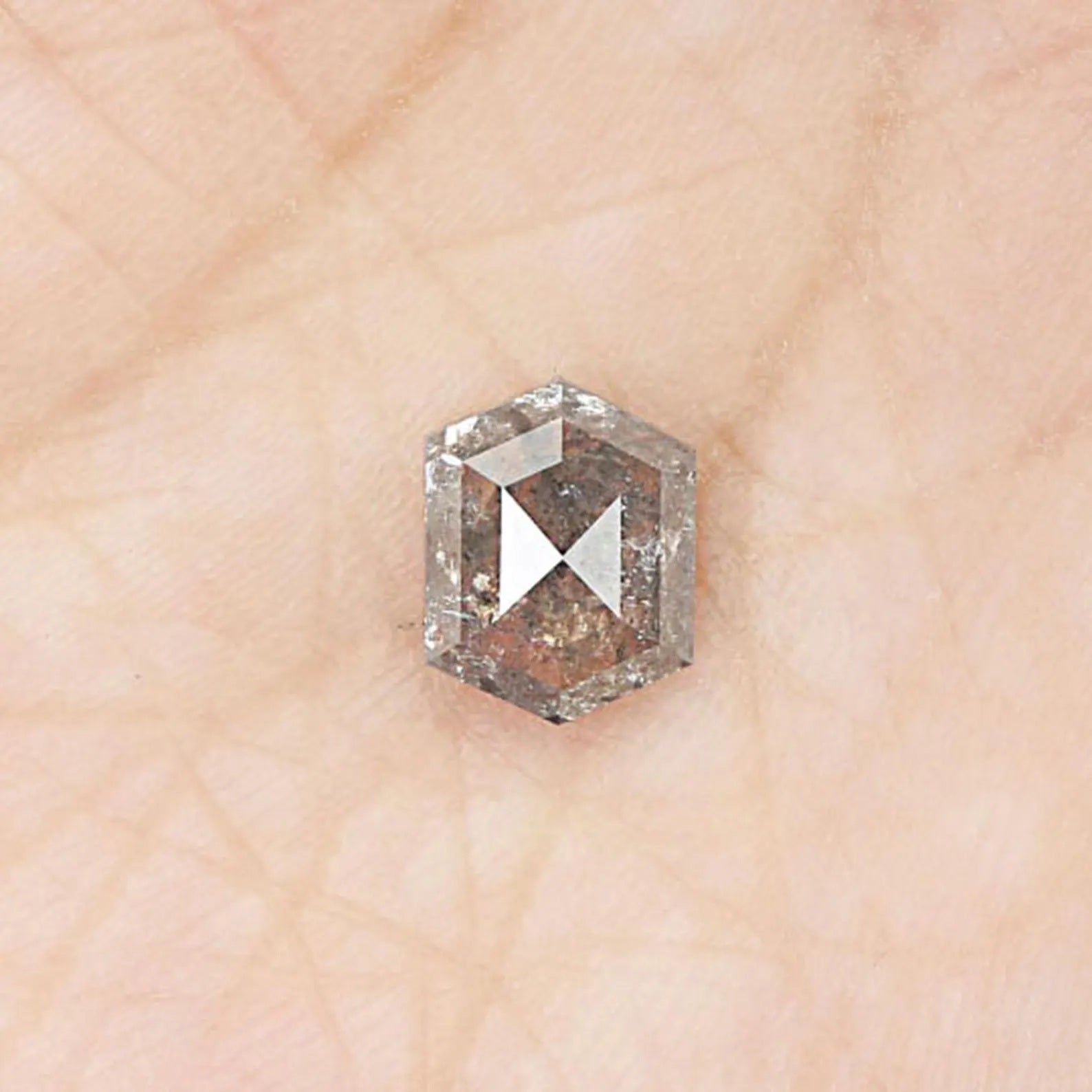0.97 CT Natural Loose Hexagon Shape Diamond Salt And Paper Hexagon Cut Diamond 6.60 MM Natural Loose Diamond Hexagon Shape Diamond QN932