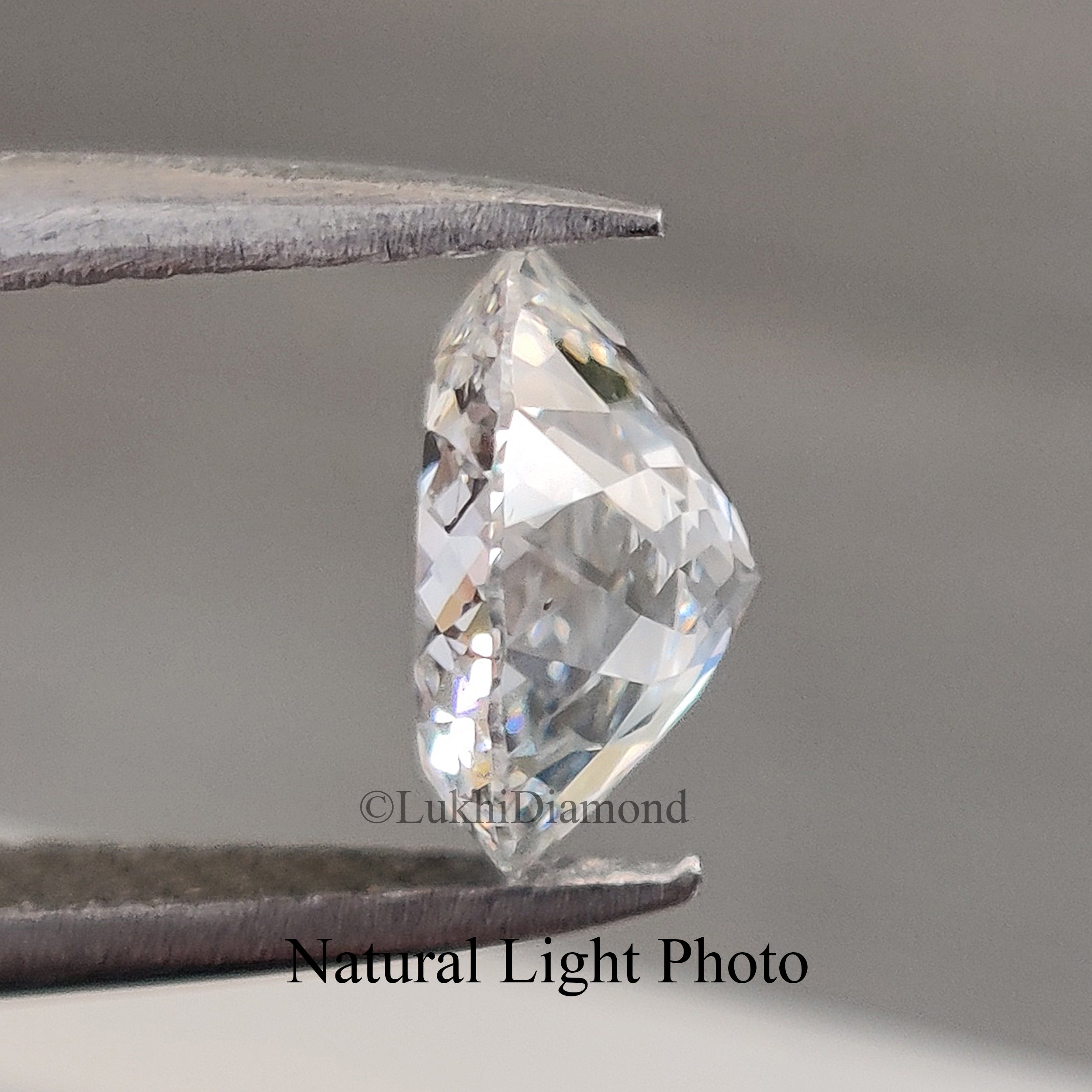 1 CT Round Portuguese Cut Diamond Lab Grown Diamond Lab Created Loose Diamond Round CVD Diamond Lab Made Round Cut for Engagement Ring Q153