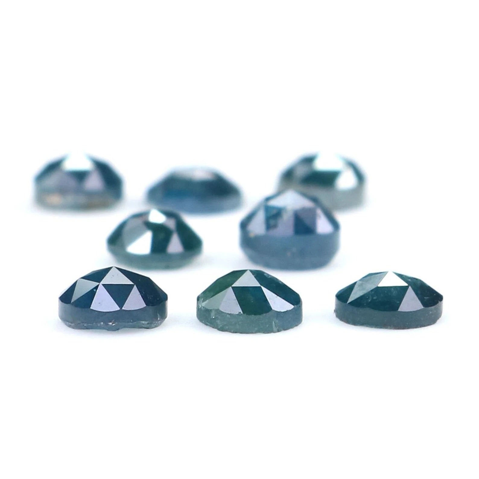 1.89 Ct Natural Loose Round Shape Diamond Blue Color Round Diamond 3.45 MM Natural Loose Diamond Blue Color Round Rose Cut Diamond NQ2089