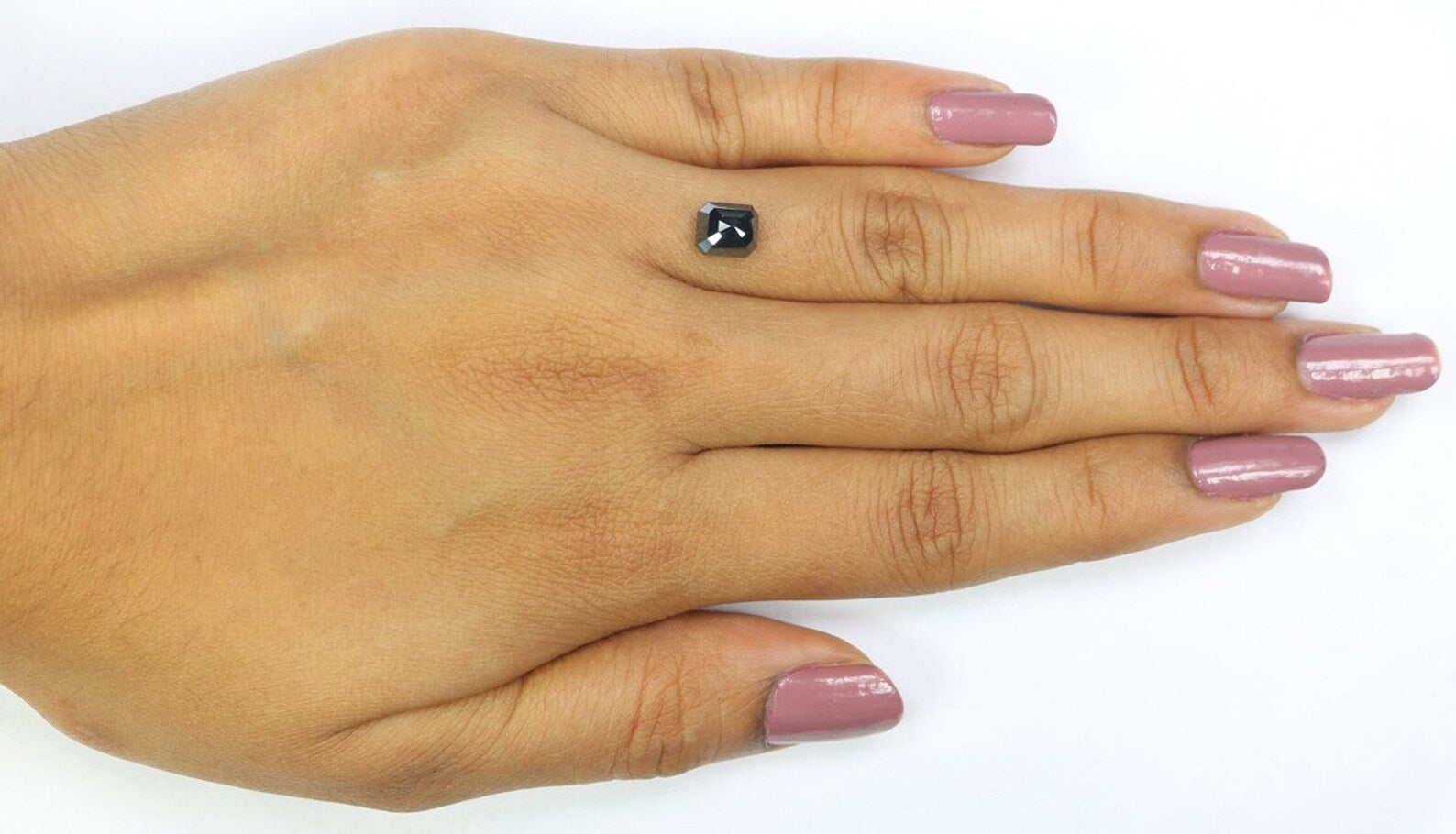 1.74 CT Natural Loose Emerald Shape Diamond Black Color Emerald Cut Diamond 6.30 MM Natural Loose Diamond Black Emerald Cut Diamond NQ2390