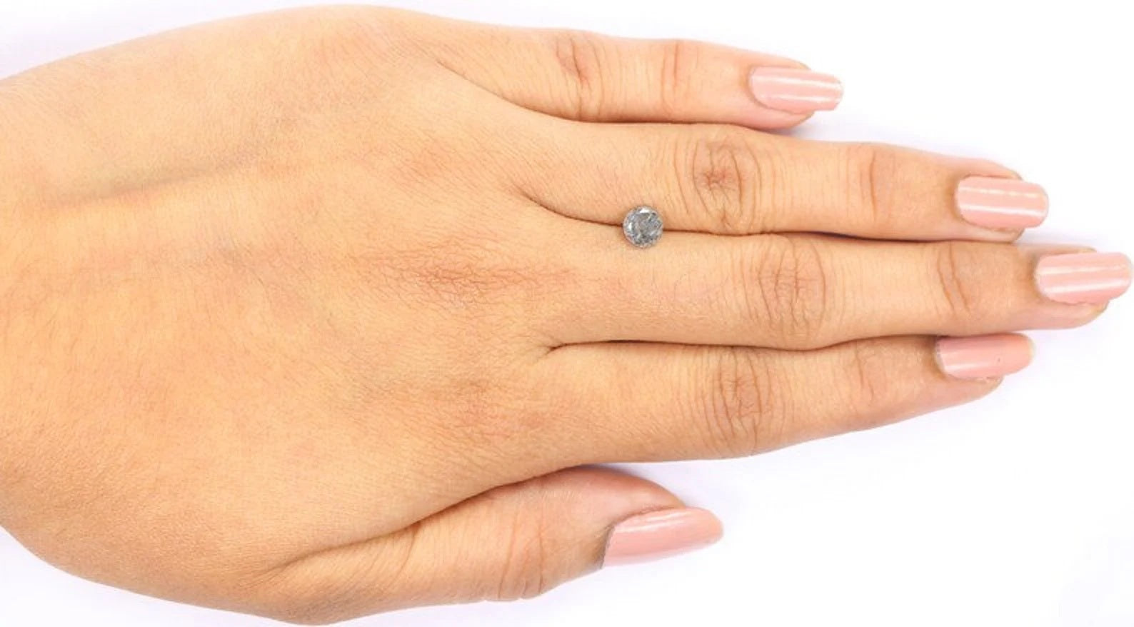 0.74 CT Natural Loose Round Shape Diamond Salt And Pepper Round Diamond 5.40 MM Natural Black Grey Color Round Brilliant Cut Diamond NQ9636