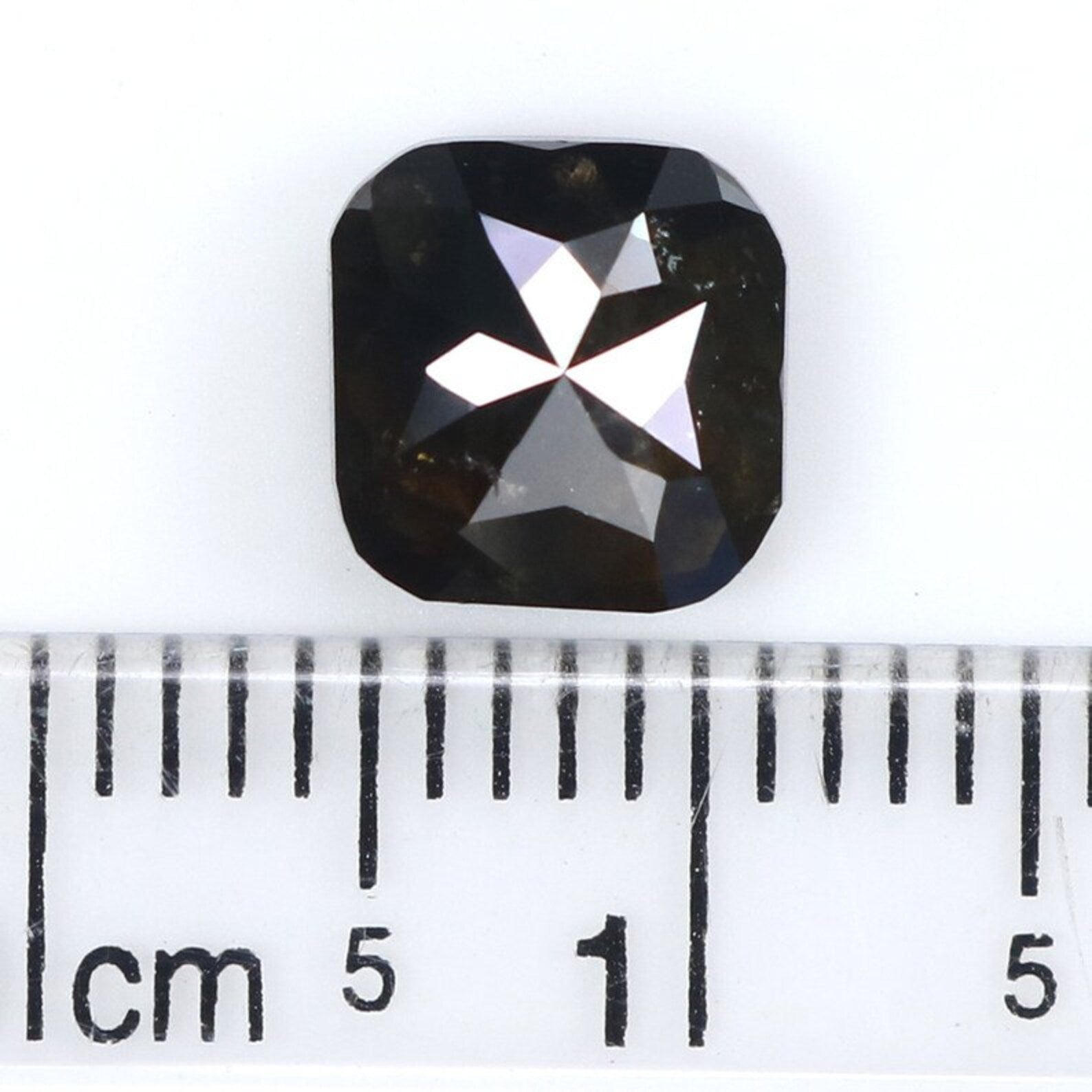 1.89 CT Natural Loose Cushion Shape Diamond Brown Color Cushion Diamond 7.00 MM Natural Diamond Black Color Cushion Rose Cut Diamond NQ8689