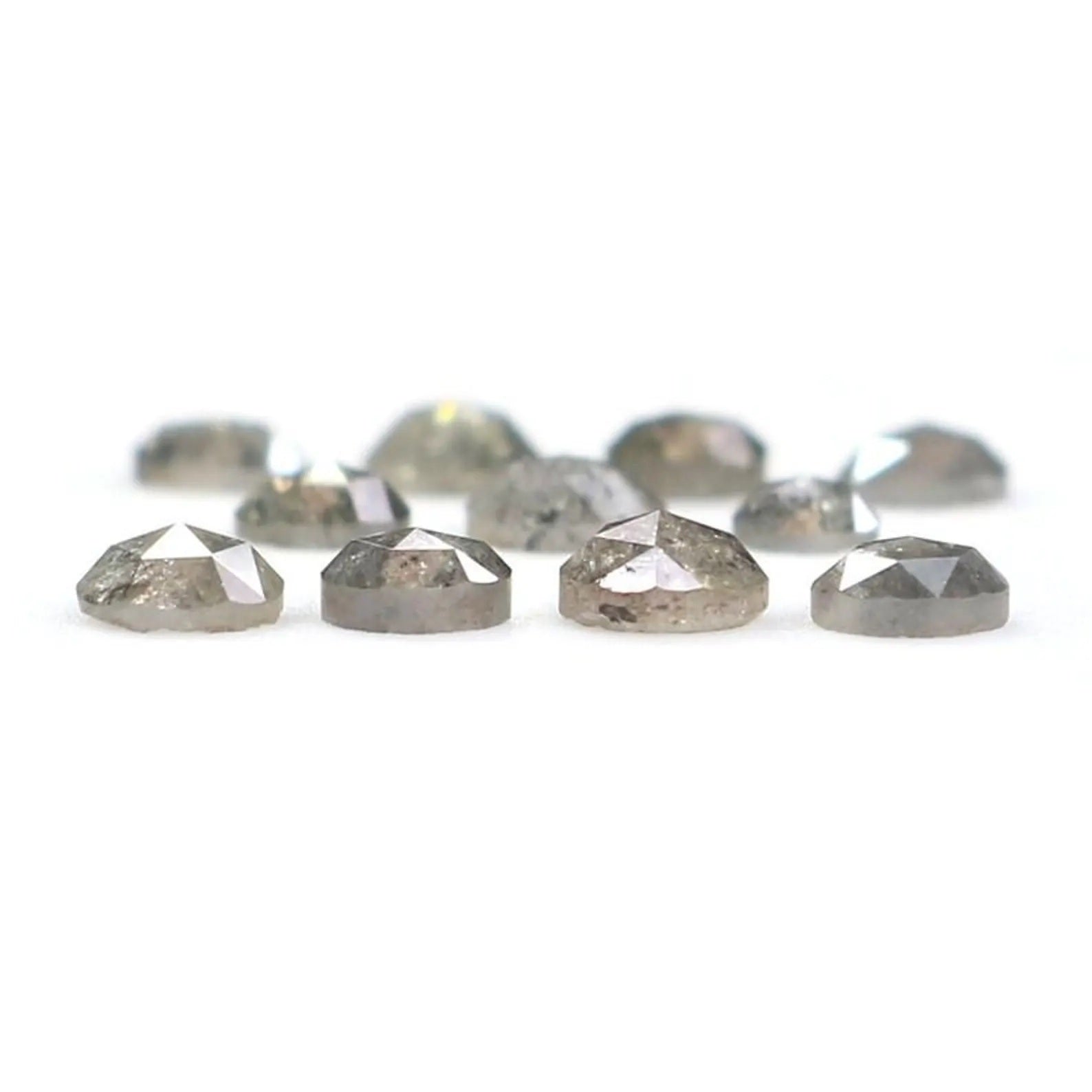 1.13 CT Natural Loose Round Shape Diamond Salt And Pepper Round Cut Diamond 2.35 MM Natural Black Grey Color Round Rose Cut Diamond NQ2065