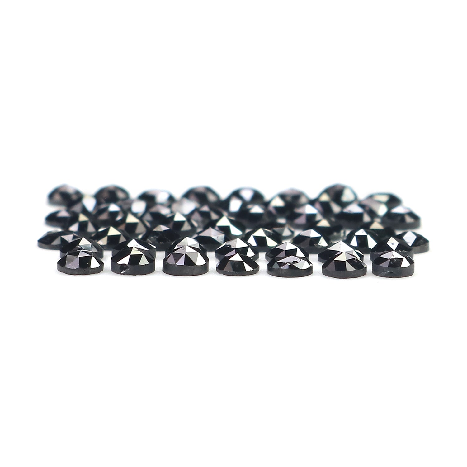 2.88 CT Natural Loose Round Rose Cut Diamond Black Color Round Shape Diamond 2.30 MM Natural Loose Black Color Round Rose Cut Diamond LQ1813