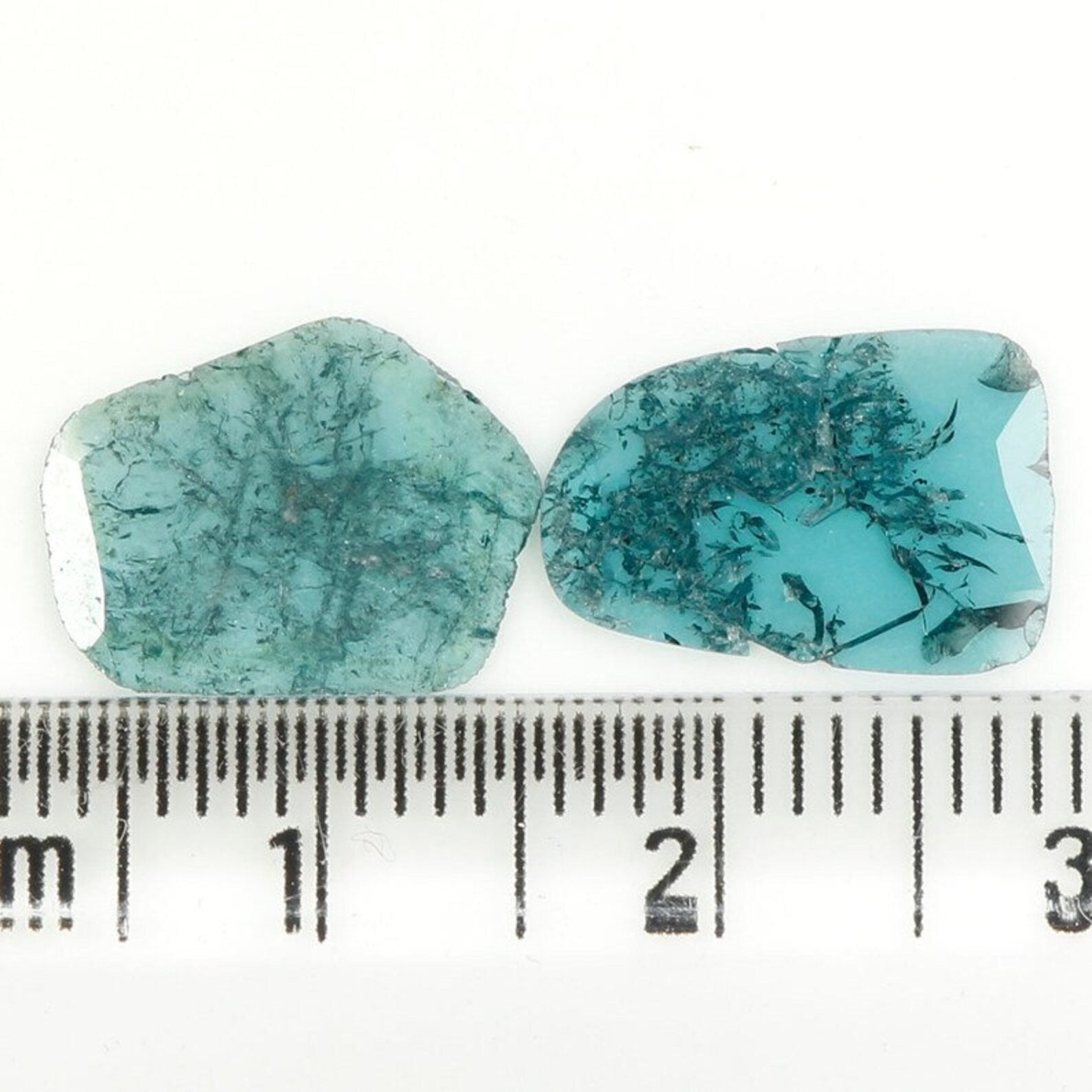 1.60 CT Natural Loose Slice Shape Diamond Blue Color Slice Diamond 12.70 MM Natural Loose Diamond Blue Color Slice Rose Cut Diamond NQ1269