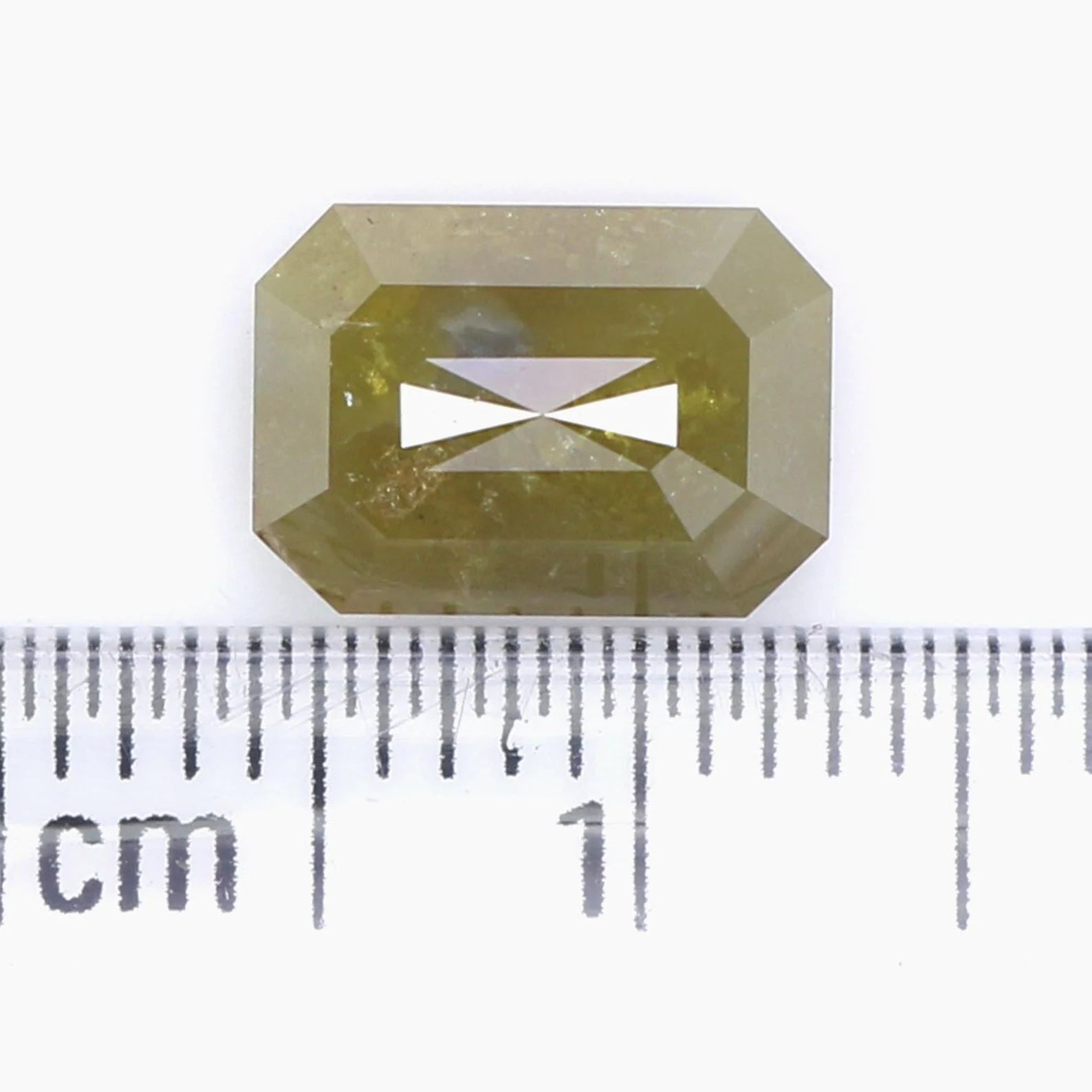 2.77 CT Natural Loose Emerald Shape Diamond Yellow Color Emerald Cut Diamond 8.90 MM Natural Loose Emerald Shape Rose Cut Diamond QN153
