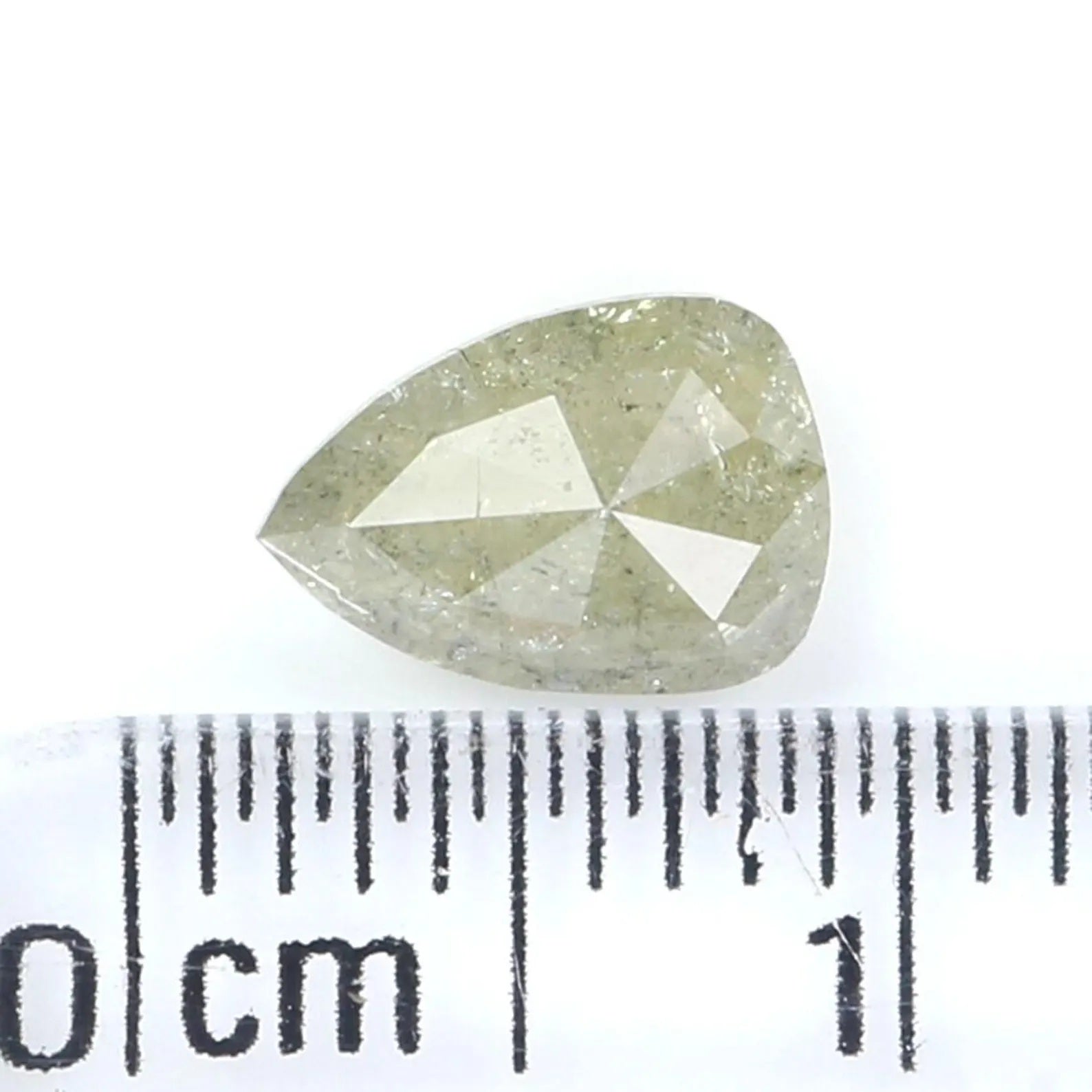 0.80 CT Natural Loose Pear Shape Diamond Grey Color Pear Cut Diamond 7.35 MM Natural Loose Diamond Grey Color Pear Rose Cut Diamond NQ8695