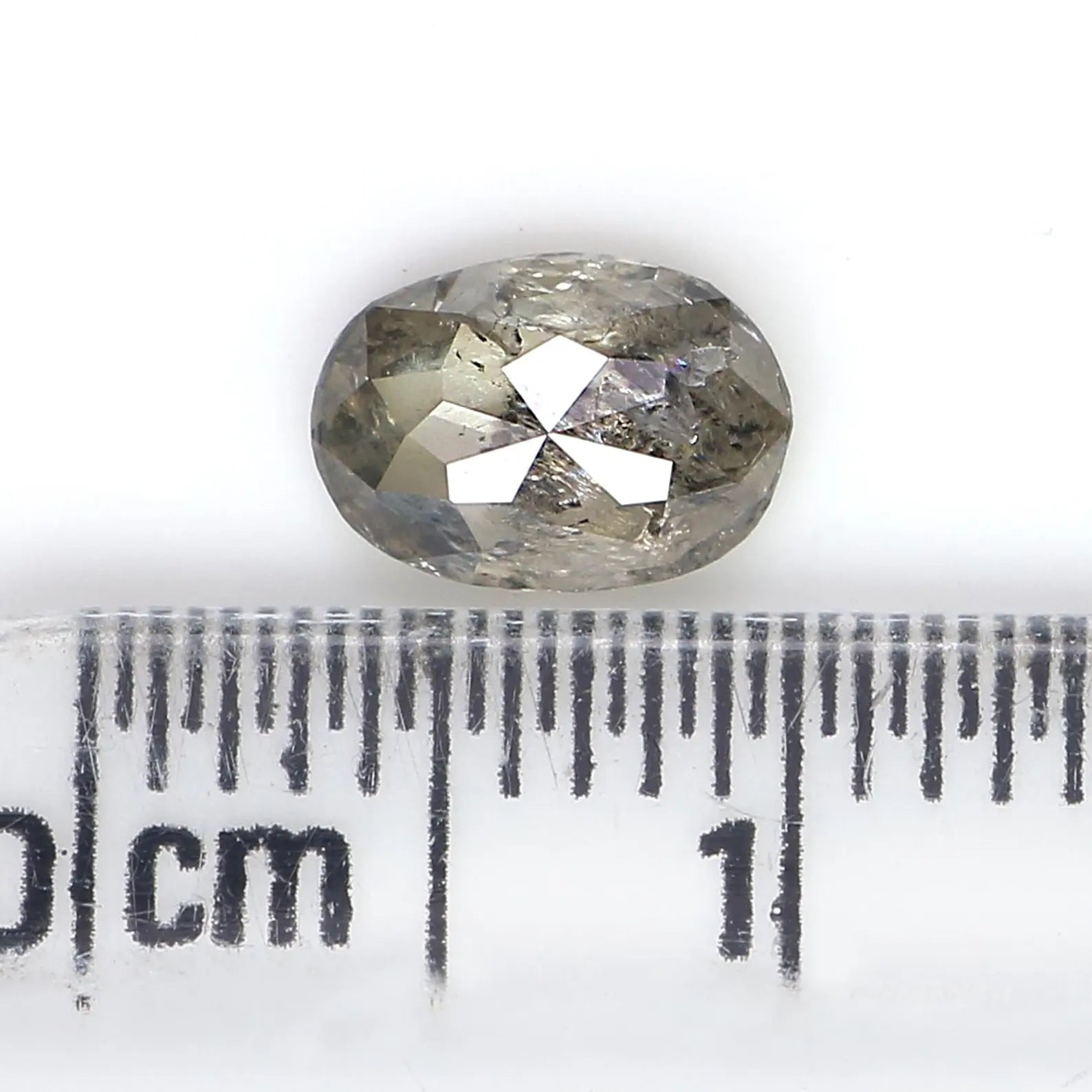 0.68 CT Natural Loose Oval Shape Diamond Salt And Pepper Oval Cut Diamond 6.85 MM Natural Loose Diamond Black Grey Oval Shape Diamond QN978