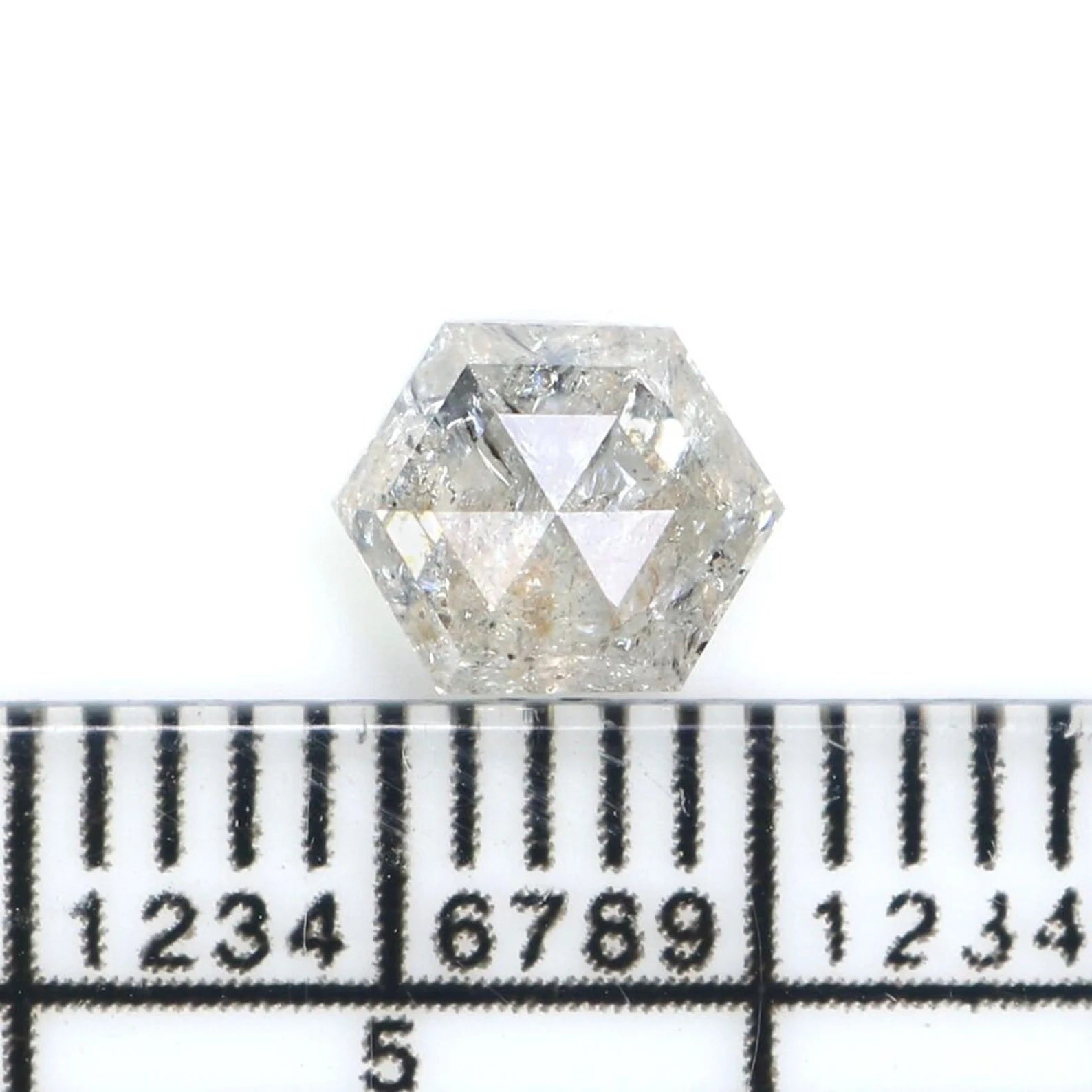 0.78 CT Natural Loose Hexagon Shape Diamond White - G Color Hexagon Diamond 6.15 MM Natural Loose Diamond Hexagon Rose Cut Diamond QN2183