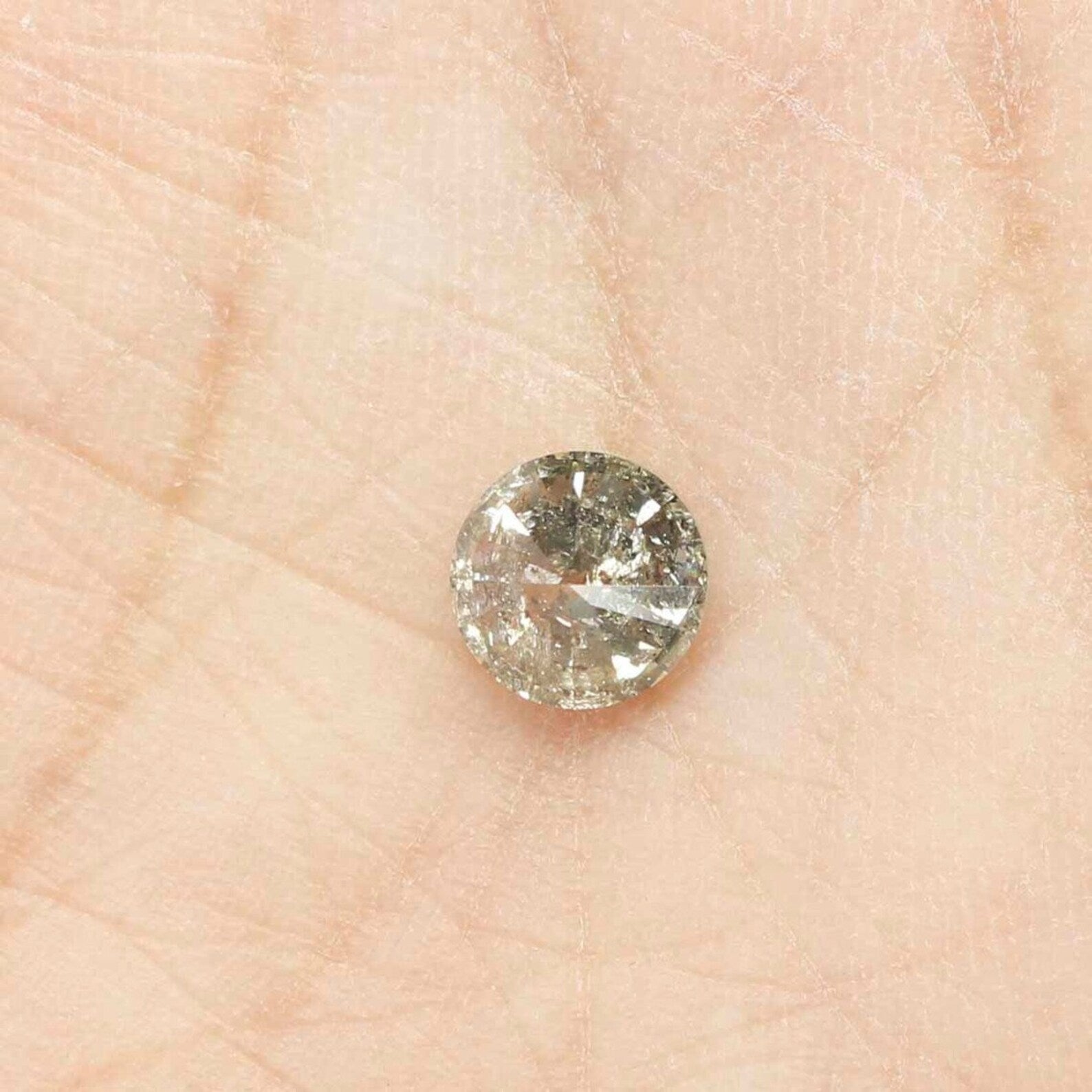 0.67 CT Natural Loose Round Brilliant Cut Diamond Salt And Pepper Diamond 5.35 MM Natural Loose Diamond Black Grey Round Cut Diamond NQ814