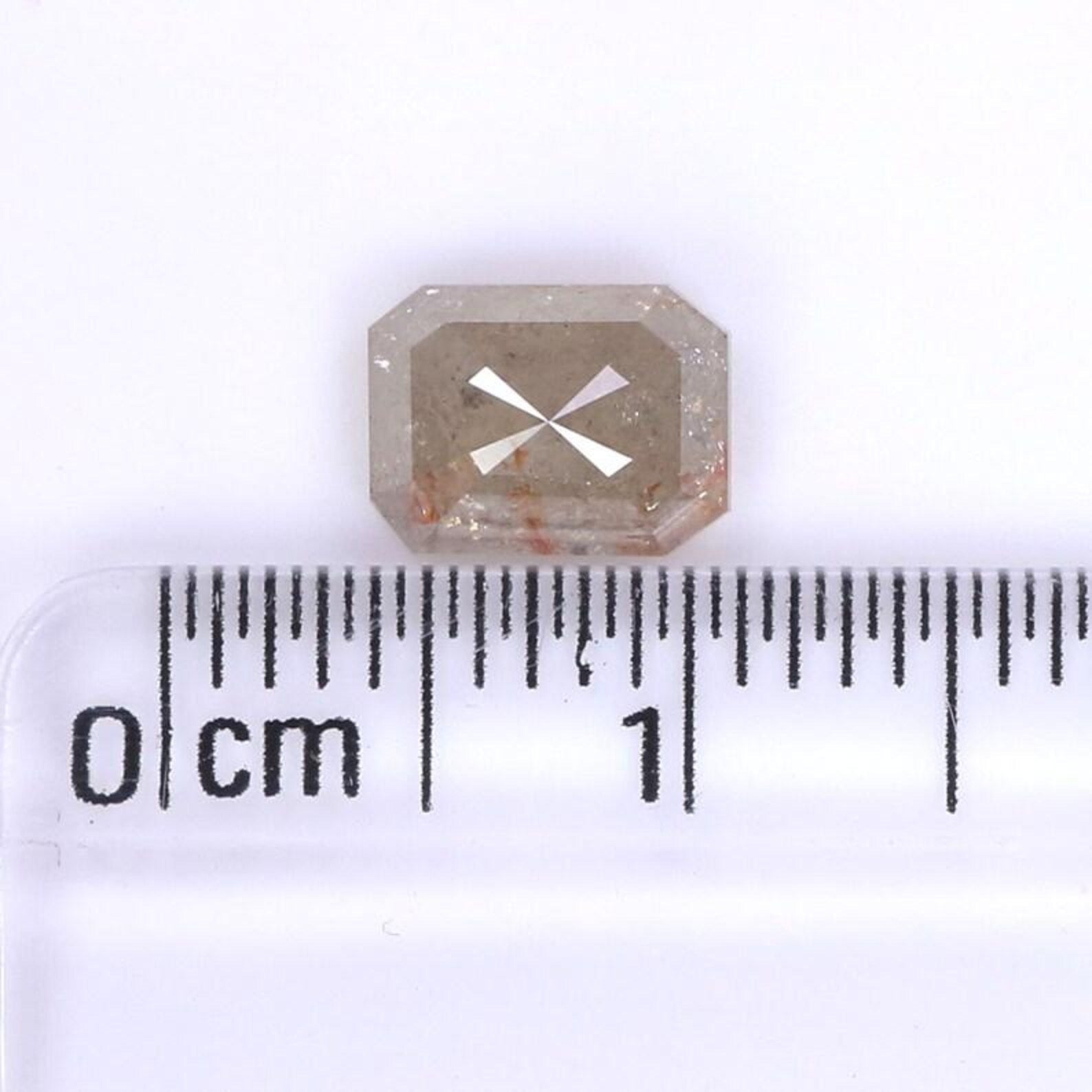 1.26 CT Natural Loose Emerald Shape Diamond Grey Color Emerald Cut Diamond 6.95 MM Natural Loose Grey Color Emerald Rose Cut Diamond NQ700