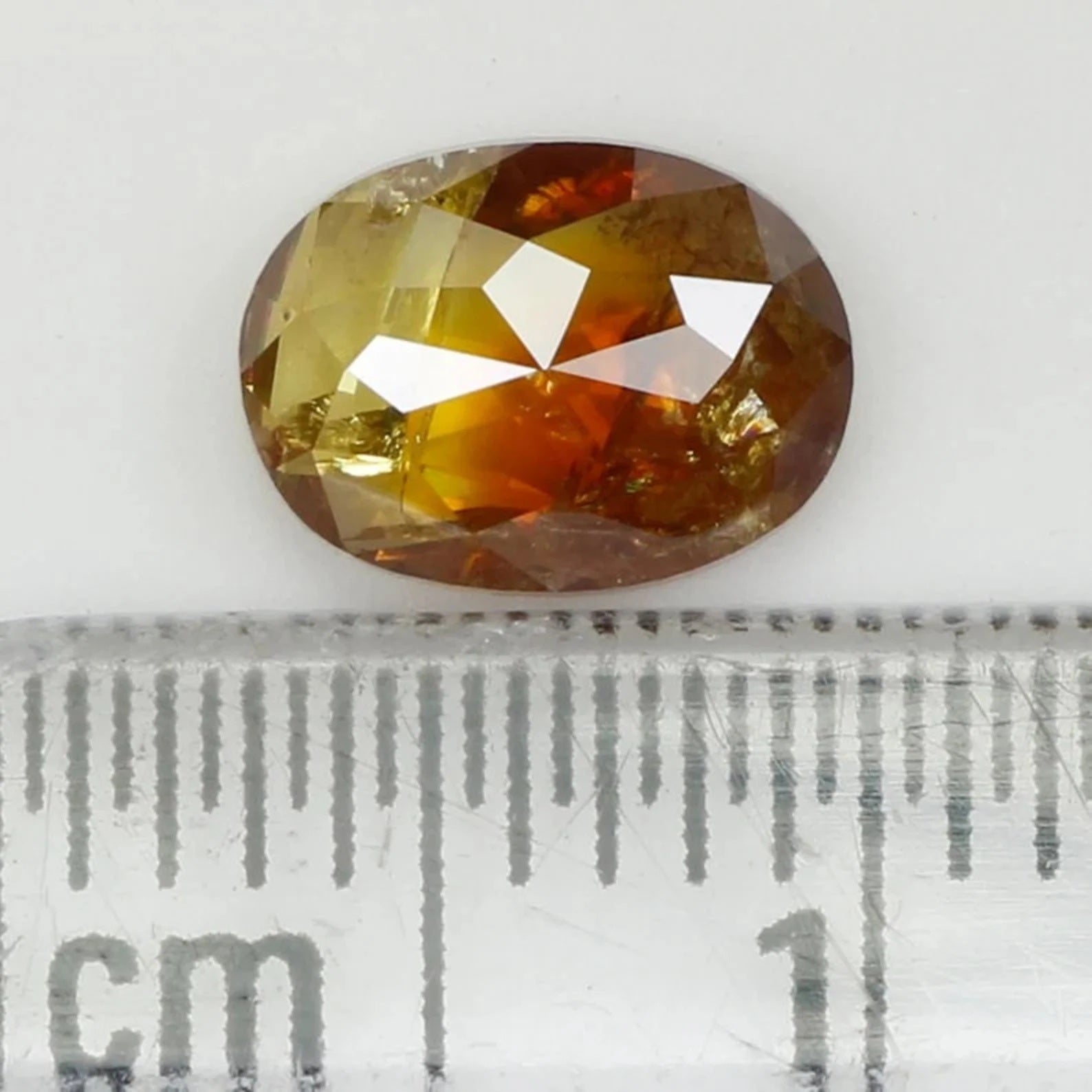 0.91 Ct Natural Loose Oval Shape Diamond Brown Yellow Color Oval Cut Diamond 7.05 MM Natural Brown Yellow Color Oval Rose Cut Diamond QN1052