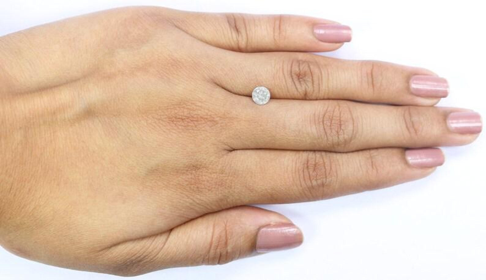 0.61 Ct Natural Loose Round Shape Diamond Salt And Pepper Round Diamond 5.40 MM Natural Diamond Gray Color Round Brilliant Cut Diamond NQ457