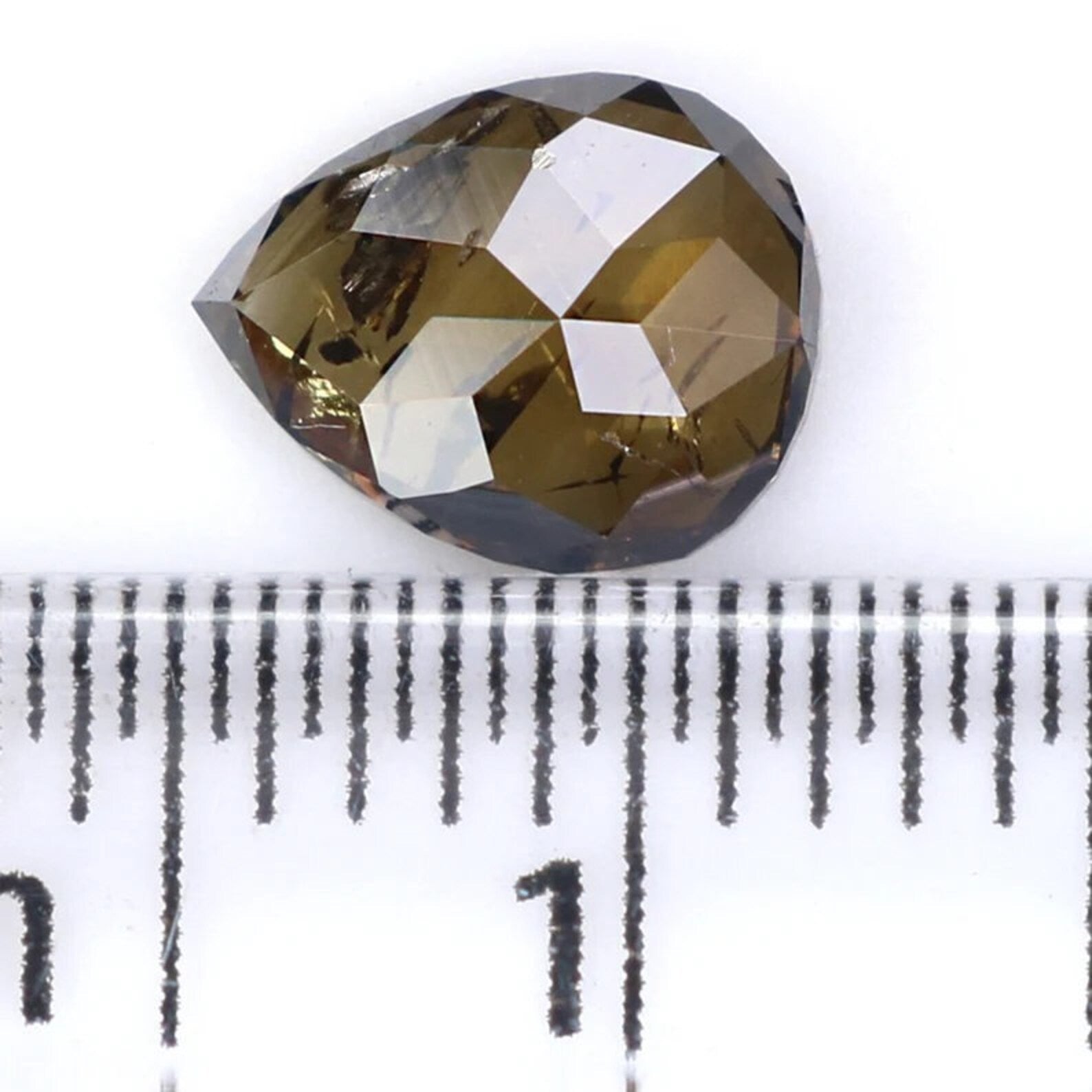 0.72 Ct Natural Loose Pear Shape Diamond Brown Color Pear Cut Diamond 6.90 MM Natural Loose Diamond Brown Color Pear Rose Cut Diamond NQ1654