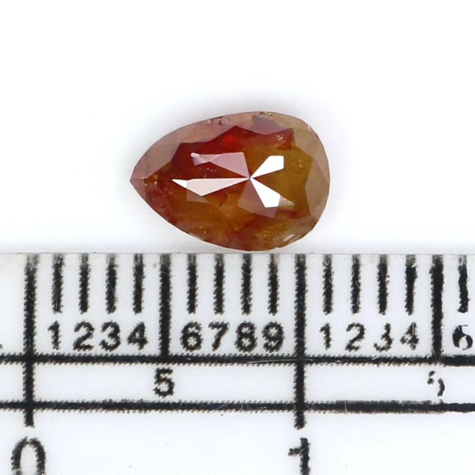 0.95 Ct Natural Loose Pear Shape Diamond Brown Color Pear Diamond 7.45 MM Natural Loose Diamond Brown Color Pear Rose Cut Diamond NQ2368