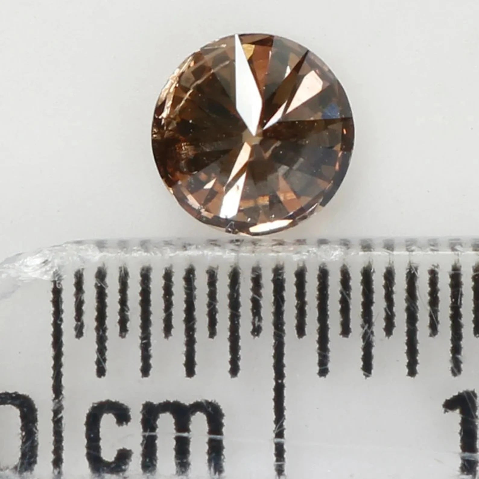 0.44 Ct Natural Loose Round Shape Diamond Brown Color Round Diamond 4.60 MM Natural Diamond Brown Color Round Brilliant Cut Diamond NQ1081