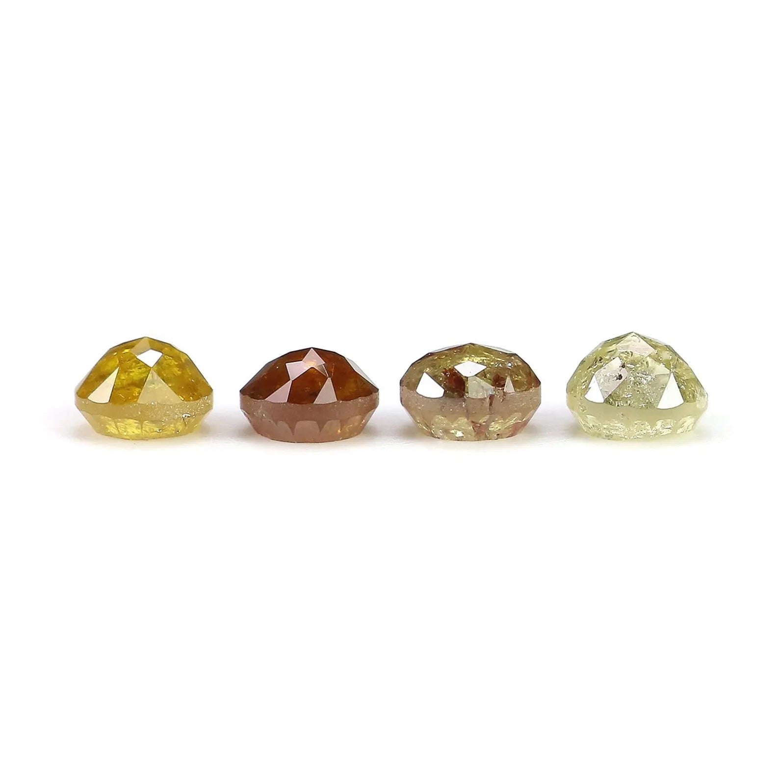 1.99 Ct Natural Loose Round Shape Diamond Yellow Color Round Cut Diamond 4.30 MM Natural Diamond Brown Color Round Rose Cut Diamond NQ1929