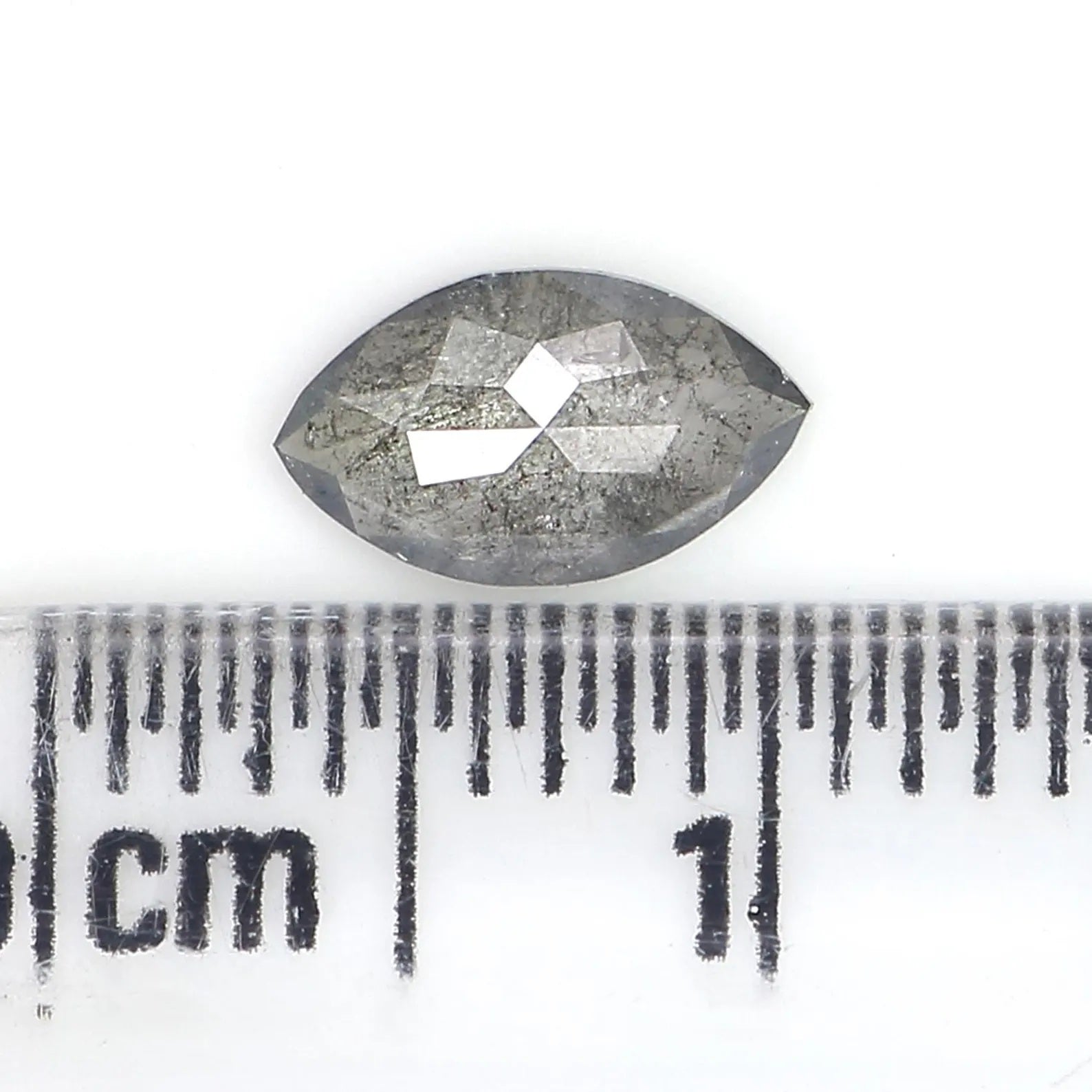 0.54 Ct Natural Loose Marquise Diamond Salt And Pepper Diamond 7.50 MM Natural Loose Diamond Black Grey Color Marquise Shape Diamond QN906