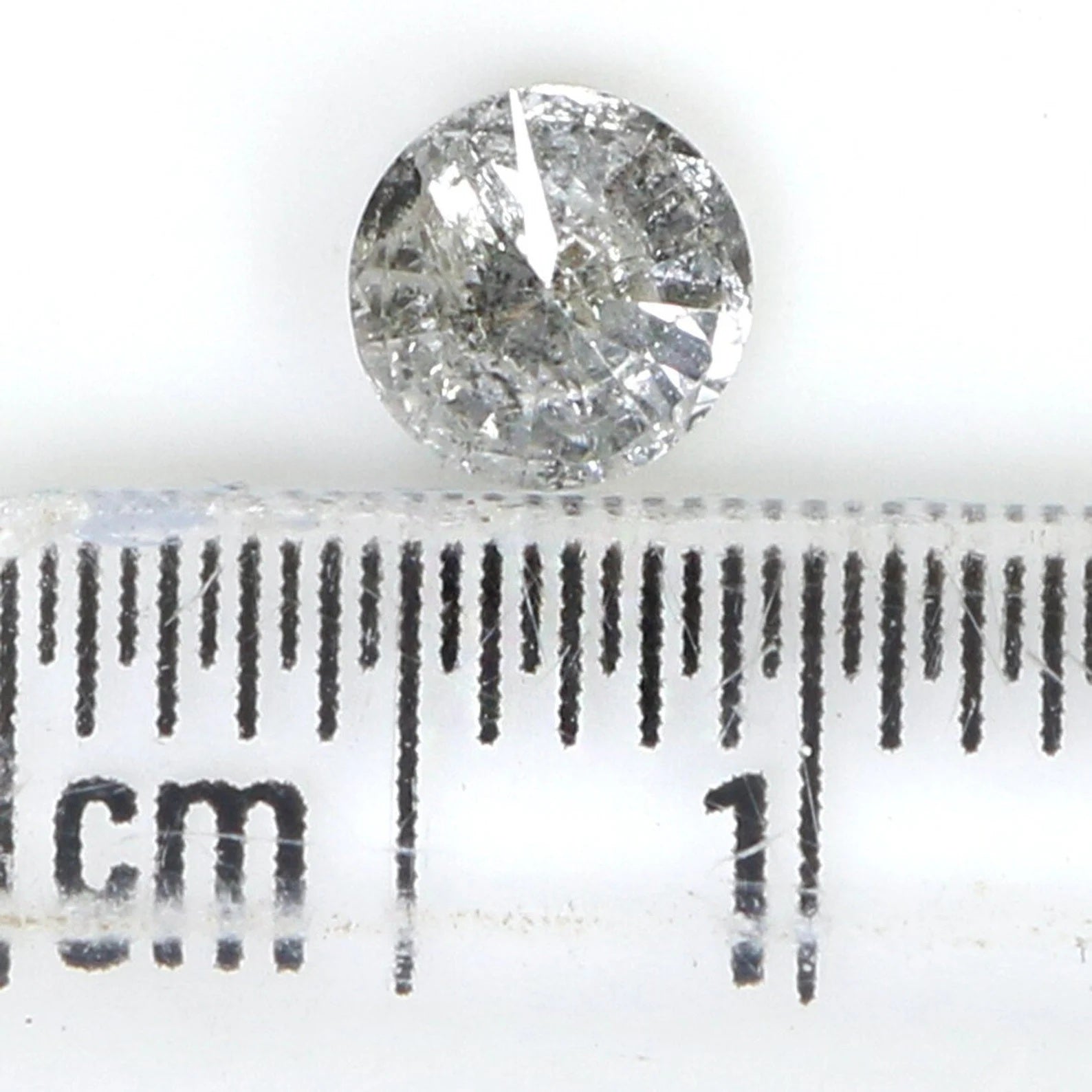 0.54 CT Natural Loose Round Brilliant Cut Diamond Salt And Pepper Diamond 5.05 MM Natural Loose Black Grey Color Round Cut Diamond NQ1830