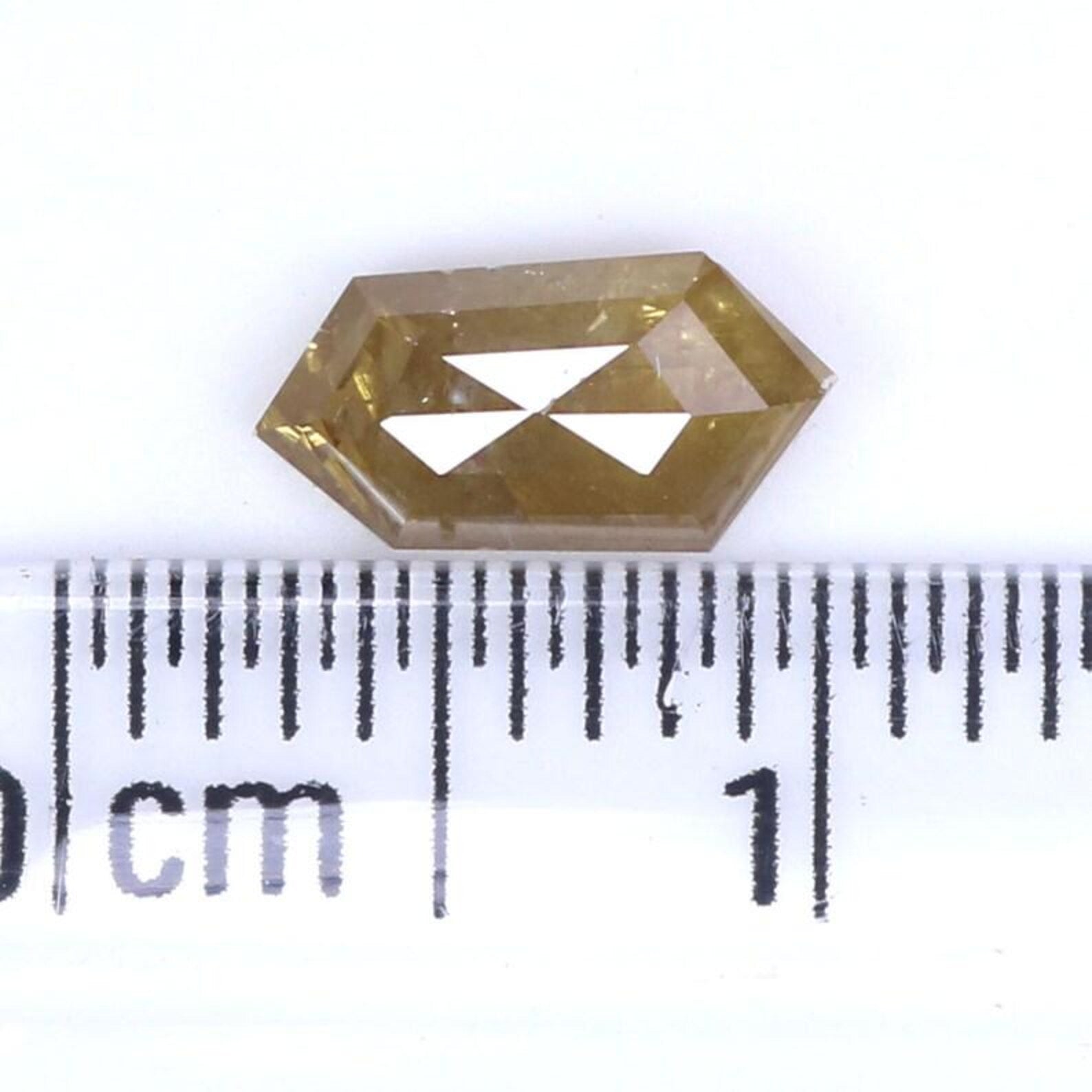 0.77 CT Natural Loose Hexagon Cut Diamond Yellow Color Hexagon Diamond 7.80 MM Natural Yellow Color Diamond Hexagon Rose Cut Diamond NQ8697
