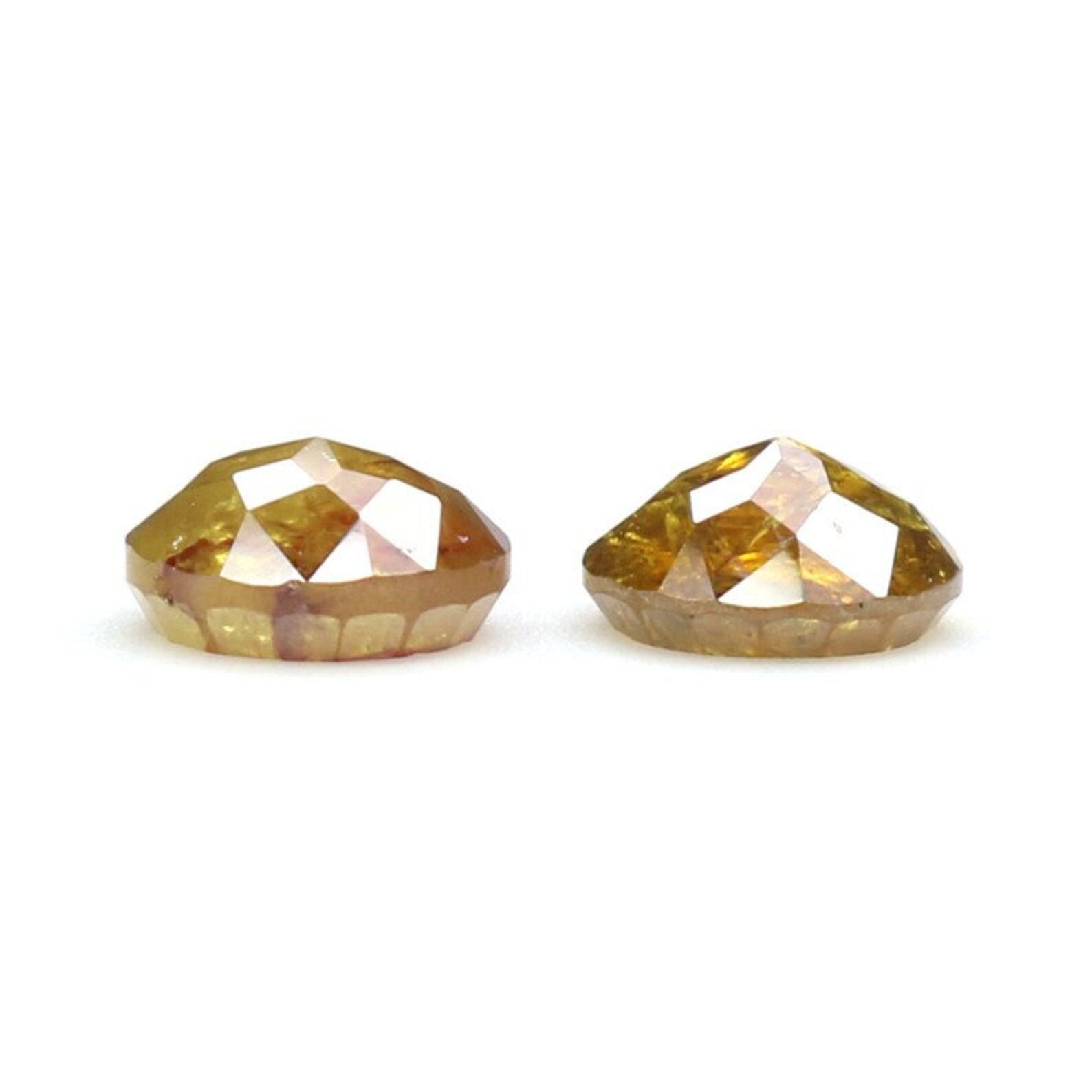 0.92 CT Natural Loose Round Shape Pair Diamond Brown Color Round Diamond 4.65 MM Natural Diamond Brown Color Round Rose Cut Diamond NQ1944