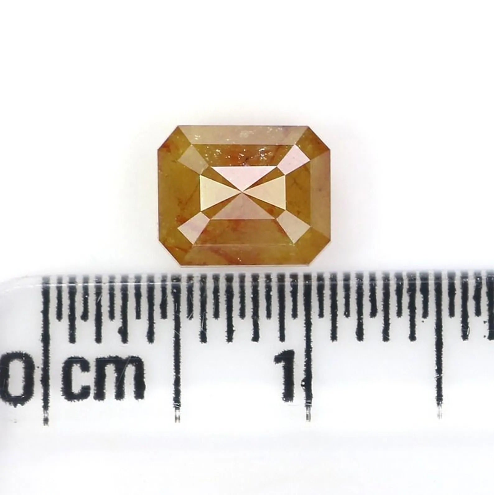 1.45 CT Natural Loose Emerald Shape Diamond Yellow Color Emerald Cut Diamond 6.65 MM Natural Yellow Color Emerald Rose Cut Diamond NQ751