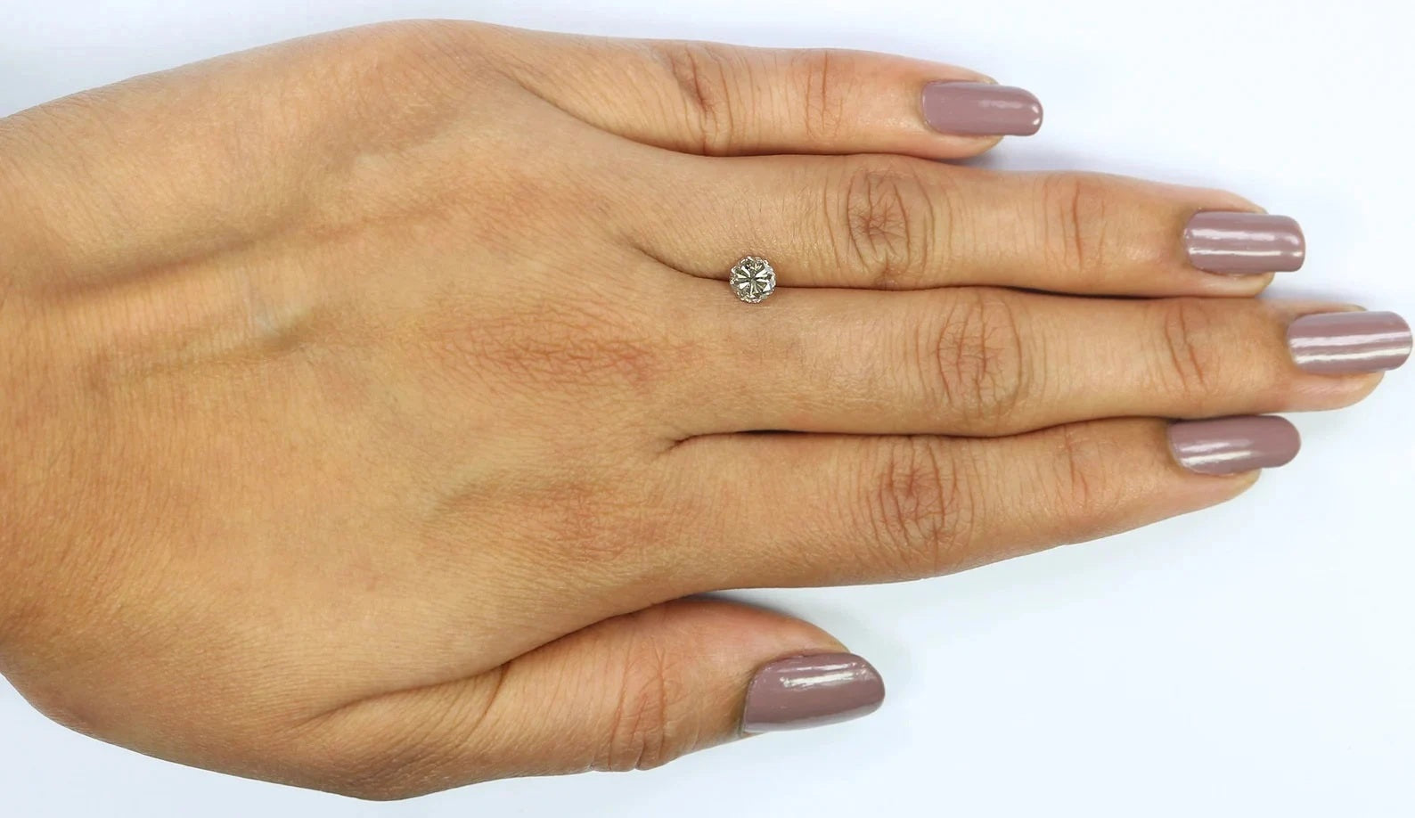 0.54 CT Natural Loose Round Cut Diamond Light Brown Color Round Cut Diamond 4.85 MM Natural Loose Diamond Round Brilliant Cut Diamond NQ268