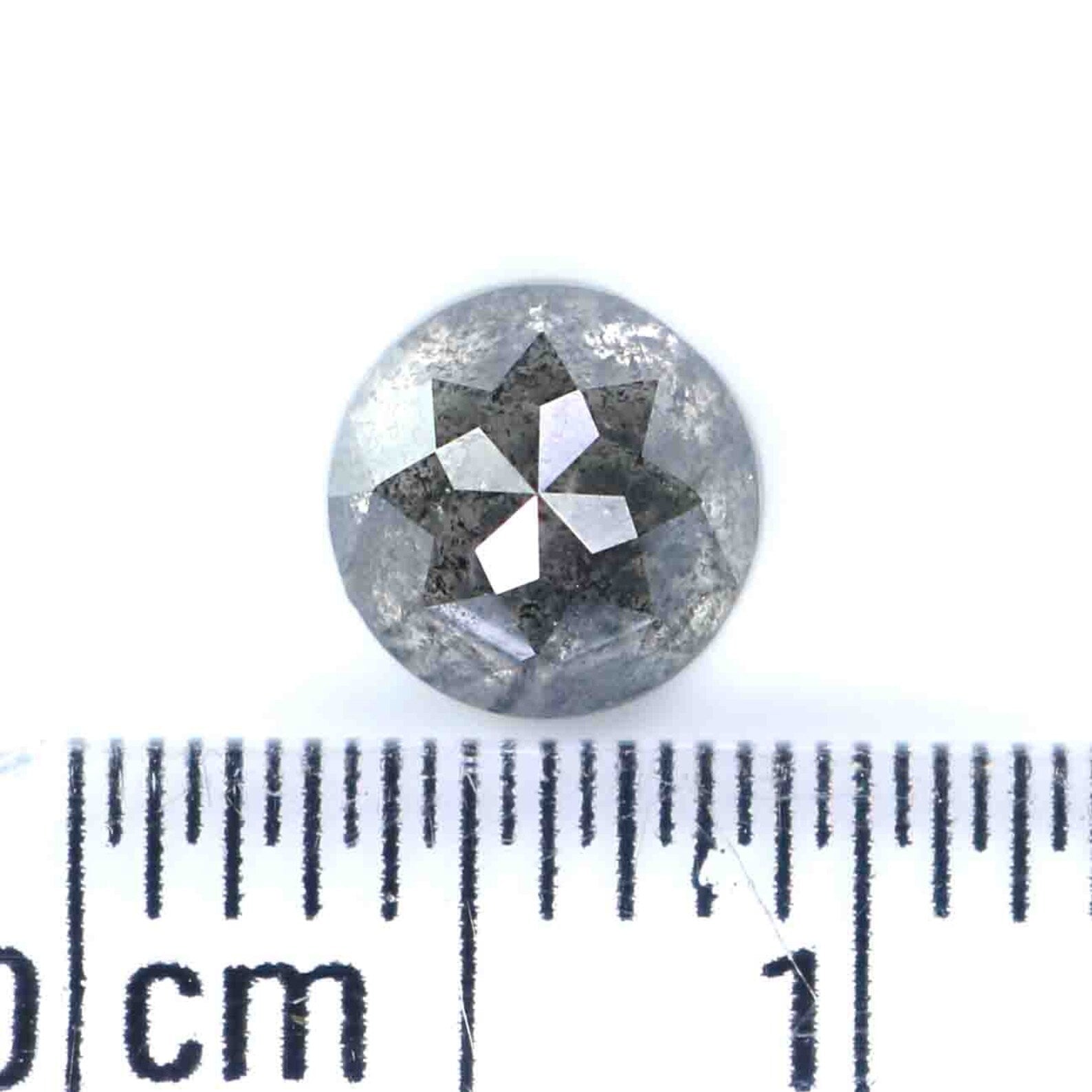 0.91 Ct Natural Loose Round Shape Diamond Salt And Pepper Round Diamond  5.65 MM Natural Loose Diamond Round Shape Rose Cut Diamond LQ2398