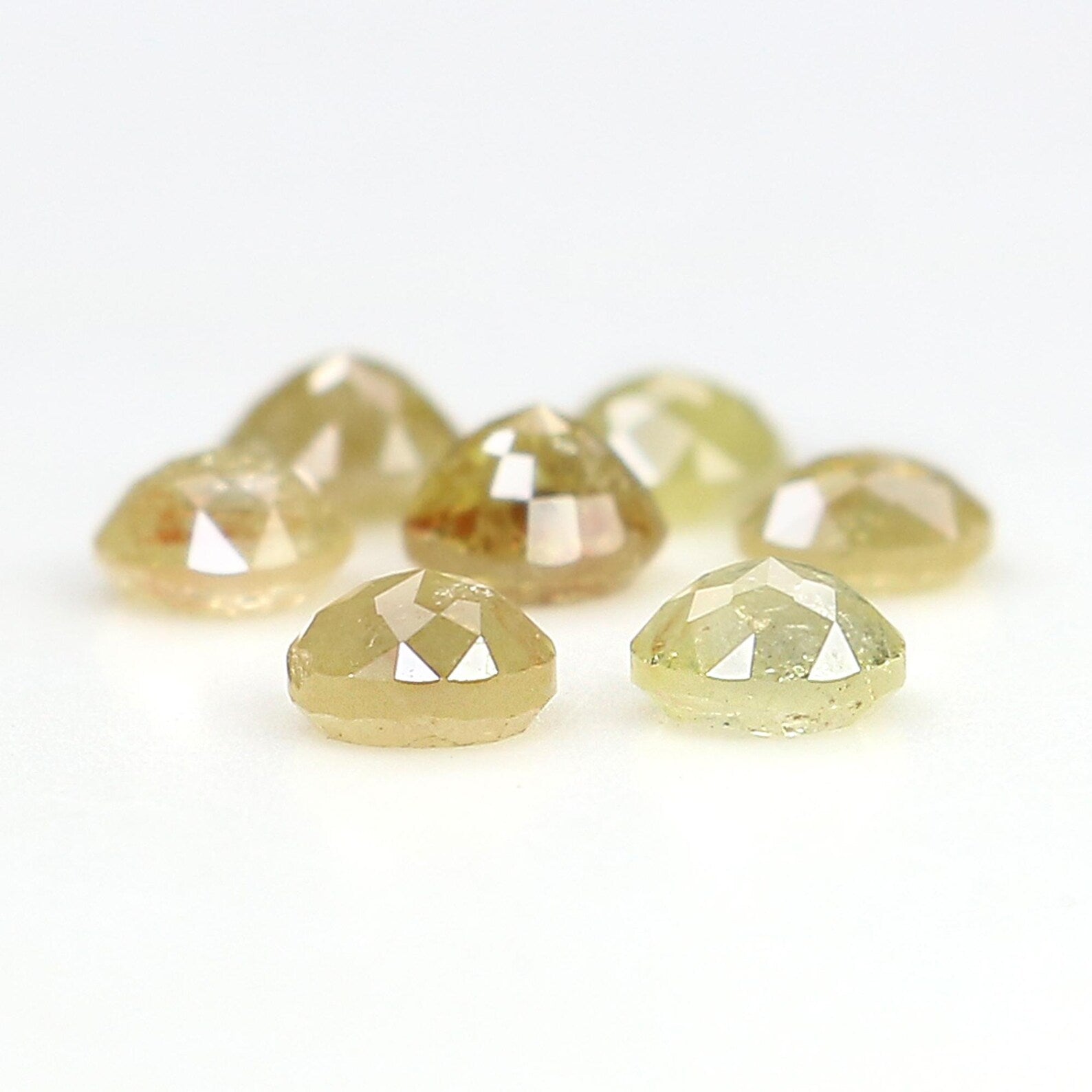 1.22 CT Natural Loose Round Rose Cut Diamond Yellow Color Round Shape Diamond 3.10 MM Natural Yellow Color Round Rose Cut Diamond NQ1742