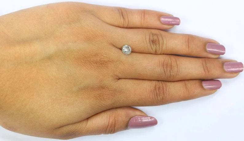 0.85 CT Natural Loose Round Brilliant Cut Grey Color Round Shape Diamond 5.80 MM Natural Loose Diamond Grey Color Round Shape Diamond NQ7029